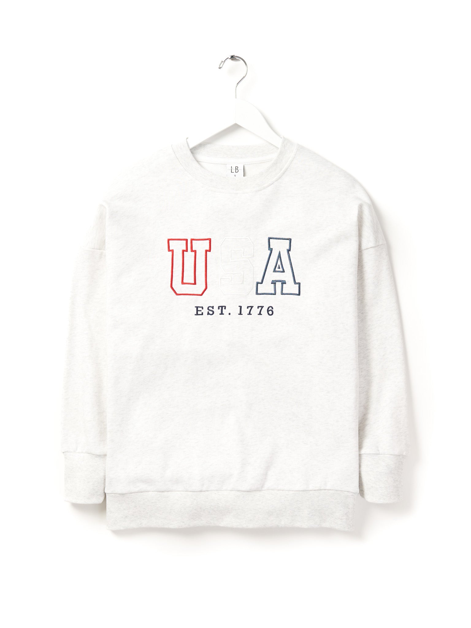Adult USA Lightweight Crewneck - Heather Grey