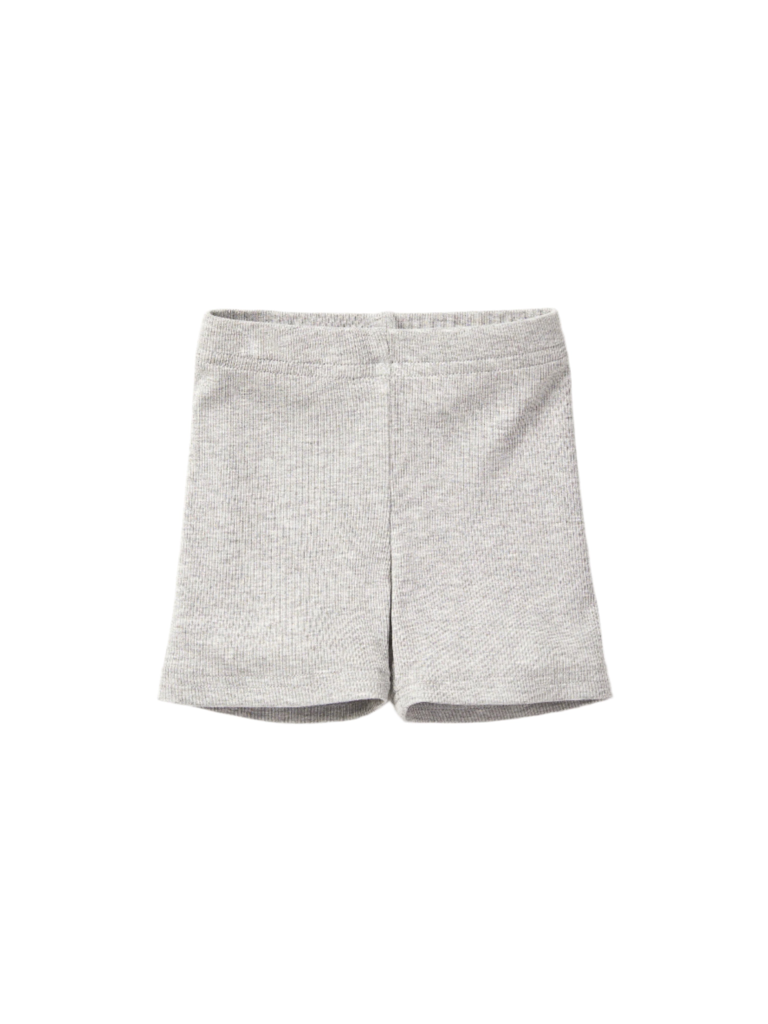 Ribbed Biker Short - Grey