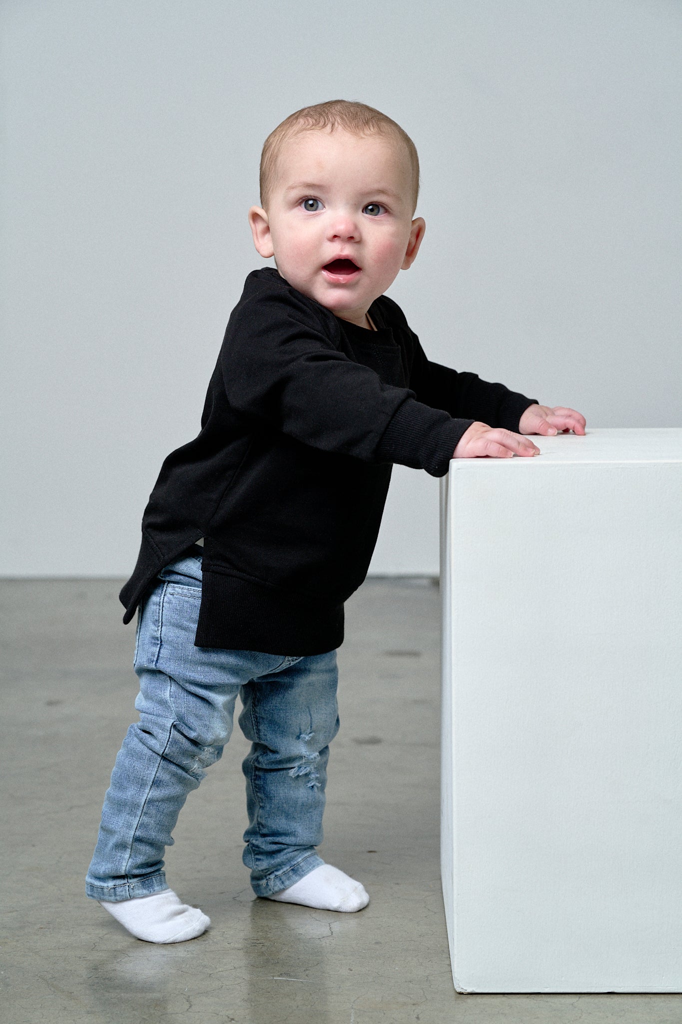 Baby Light Wash Distressed Denim