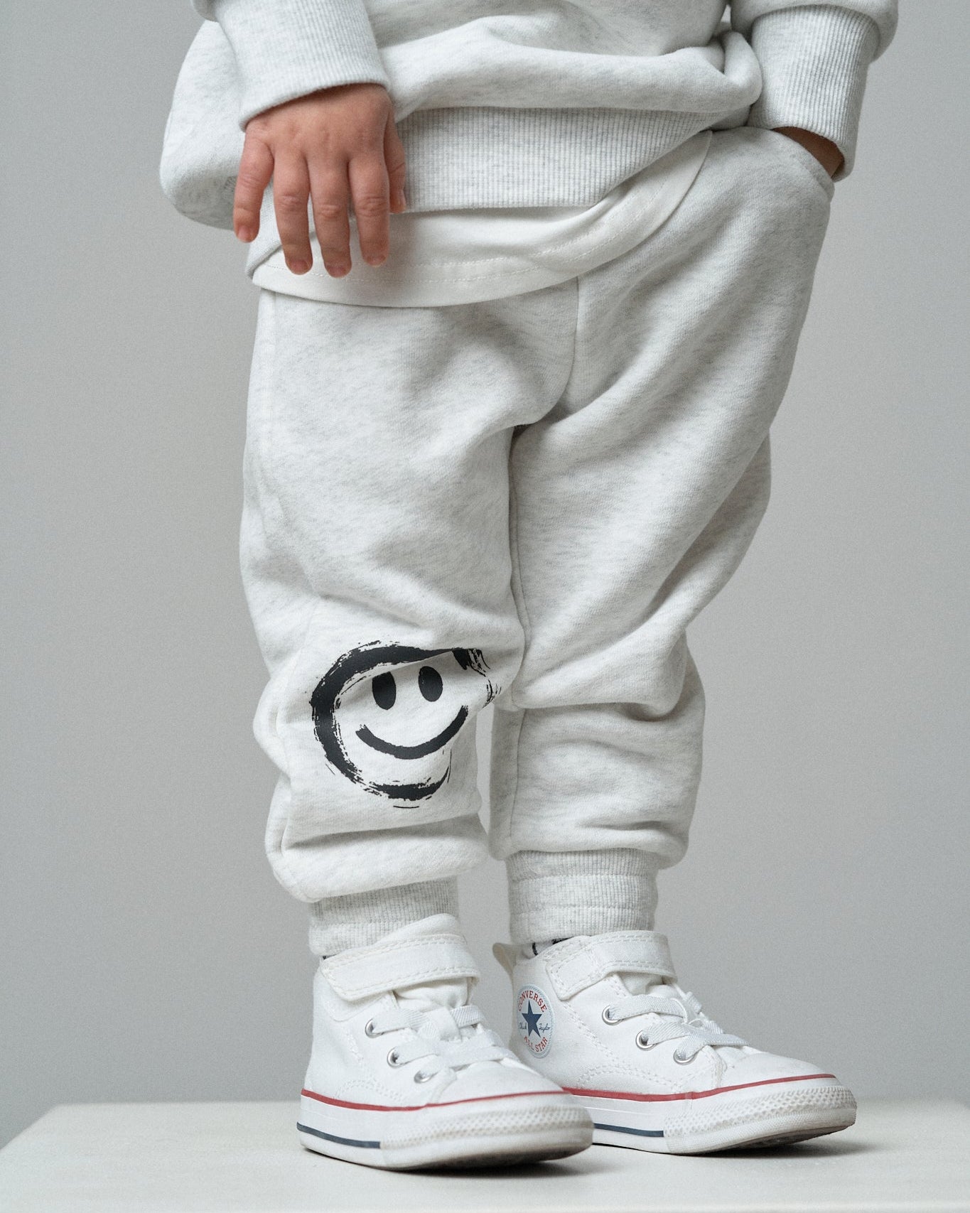 Happy Day Elevated Sweatpant - Light Heather Grey
