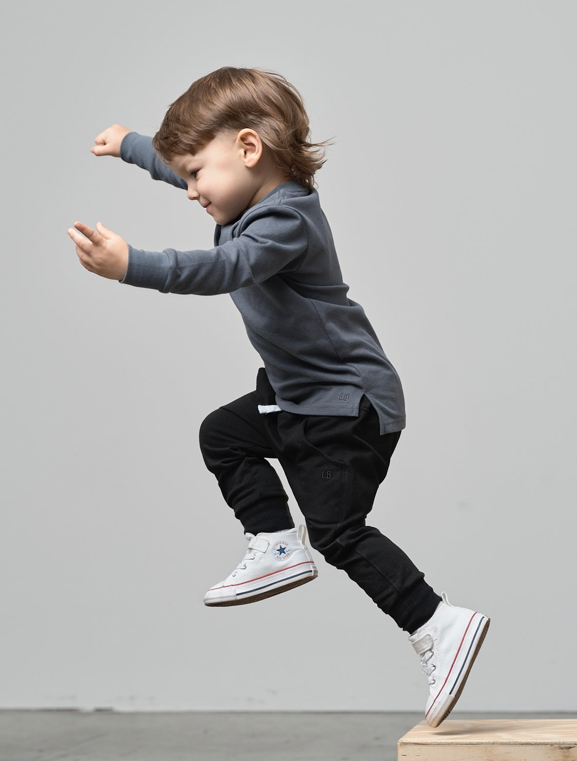 Long Sleeve Elevated Tee - Smoke