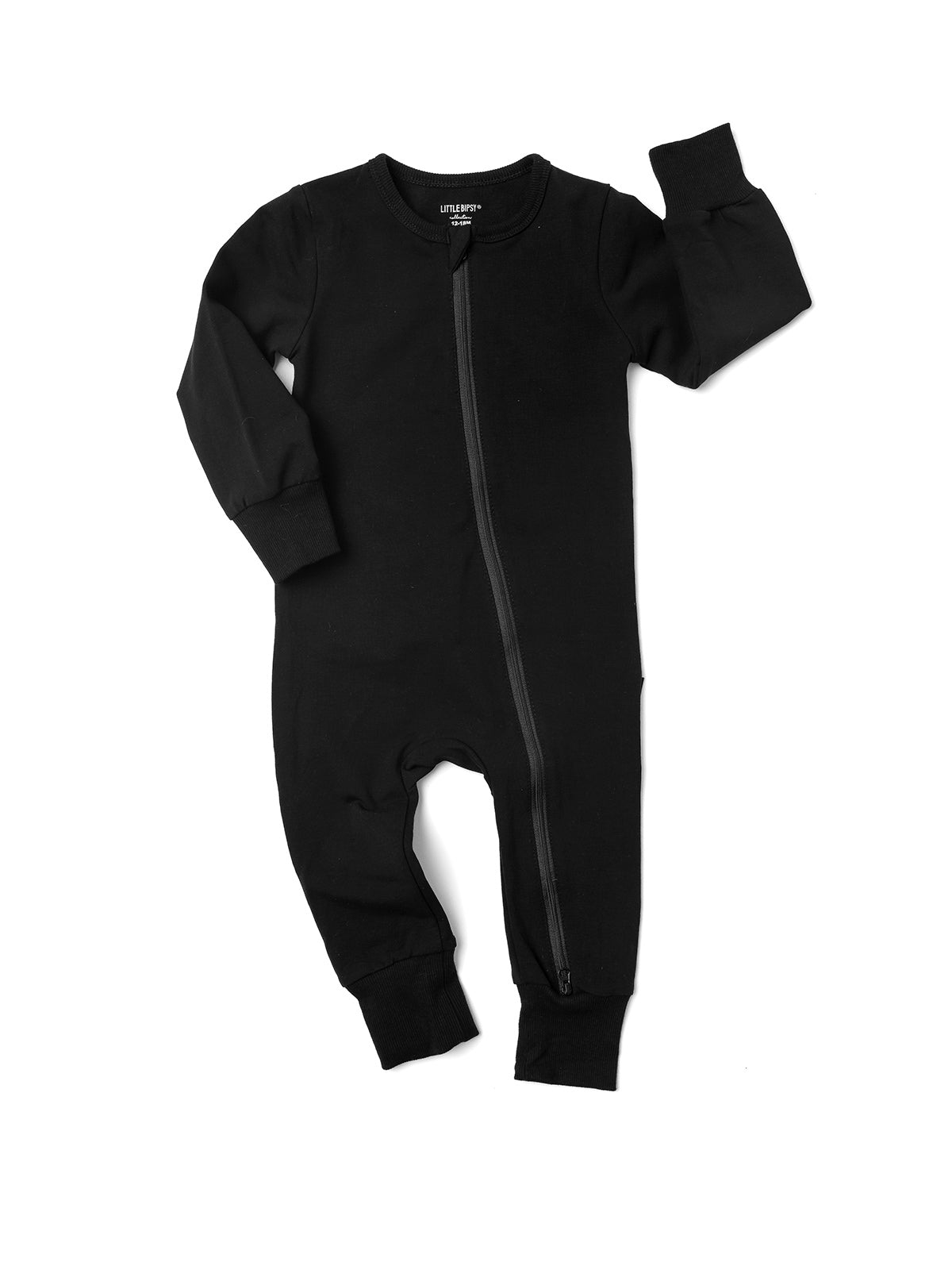 2-Way Zip Romper - Black