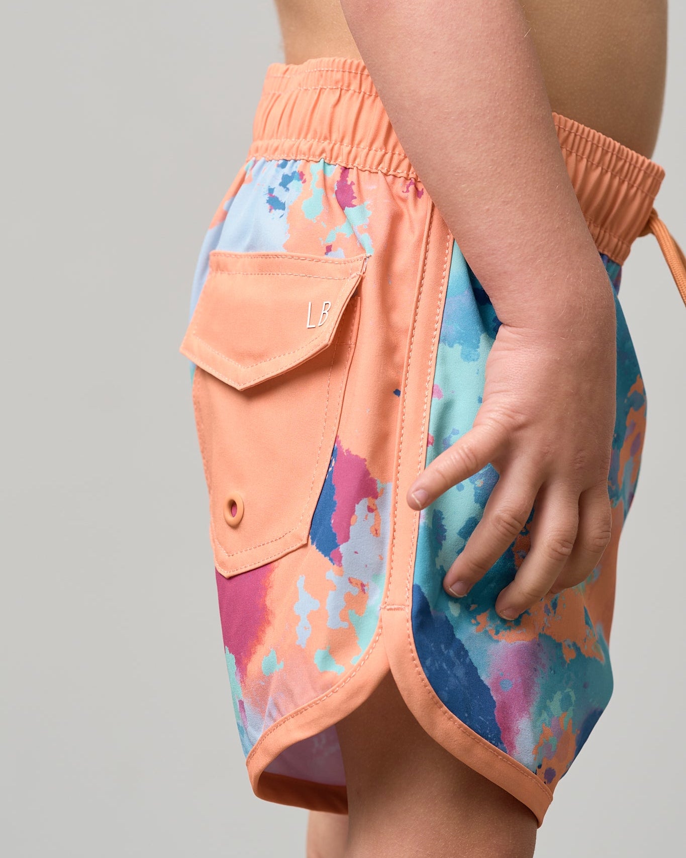 Boy's Swim Short - Melon Watercolor