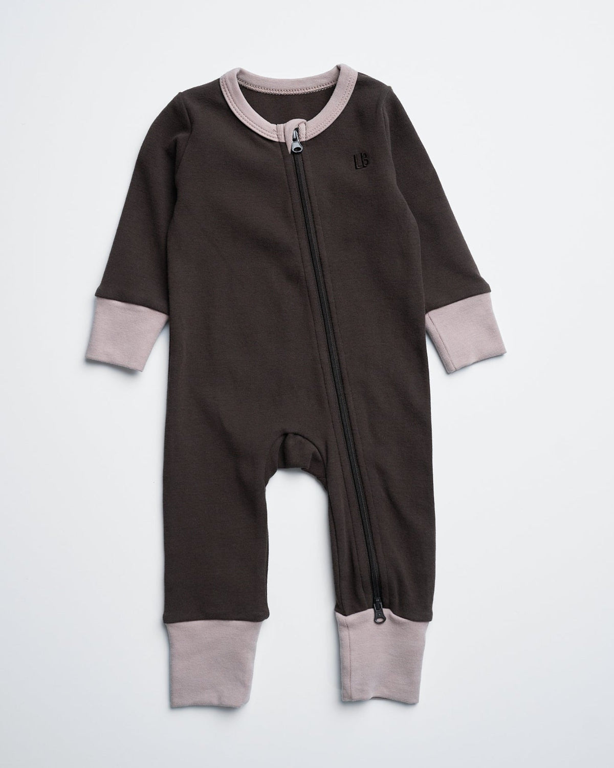2-Way Zip Romper - Brown - Little Bipsy