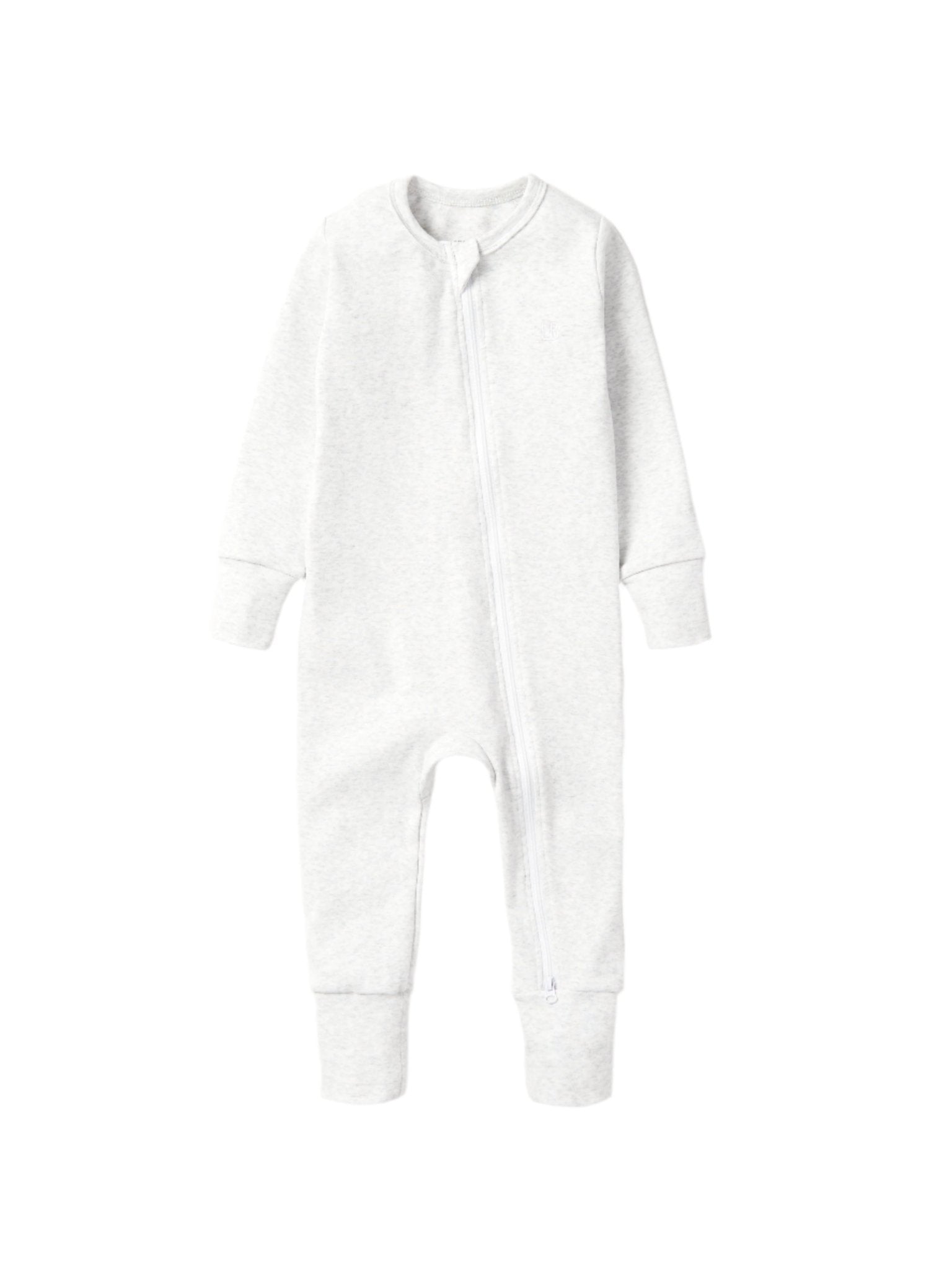 2 - Way Zip Romper - Light Heather Grey - Little Bipsy