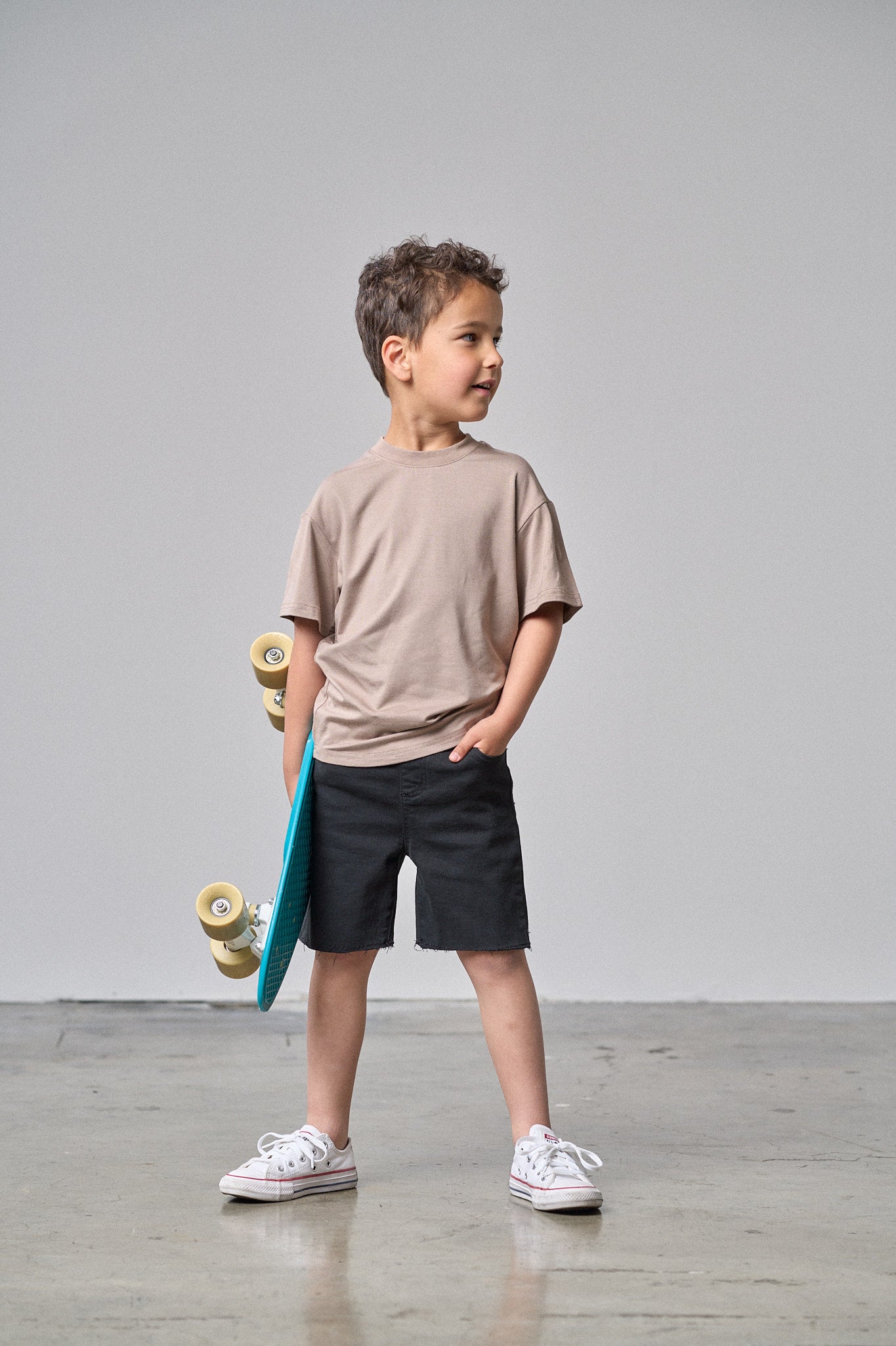 Oversized Bamboo Tee - Mushroom