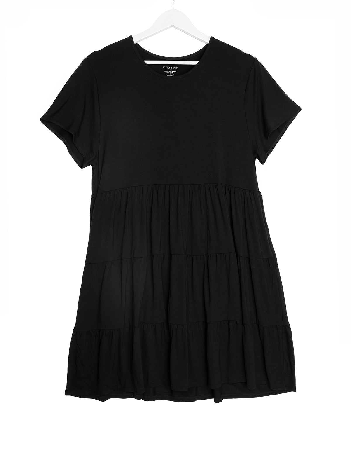 Women's Tiered Jersey Dress - Black