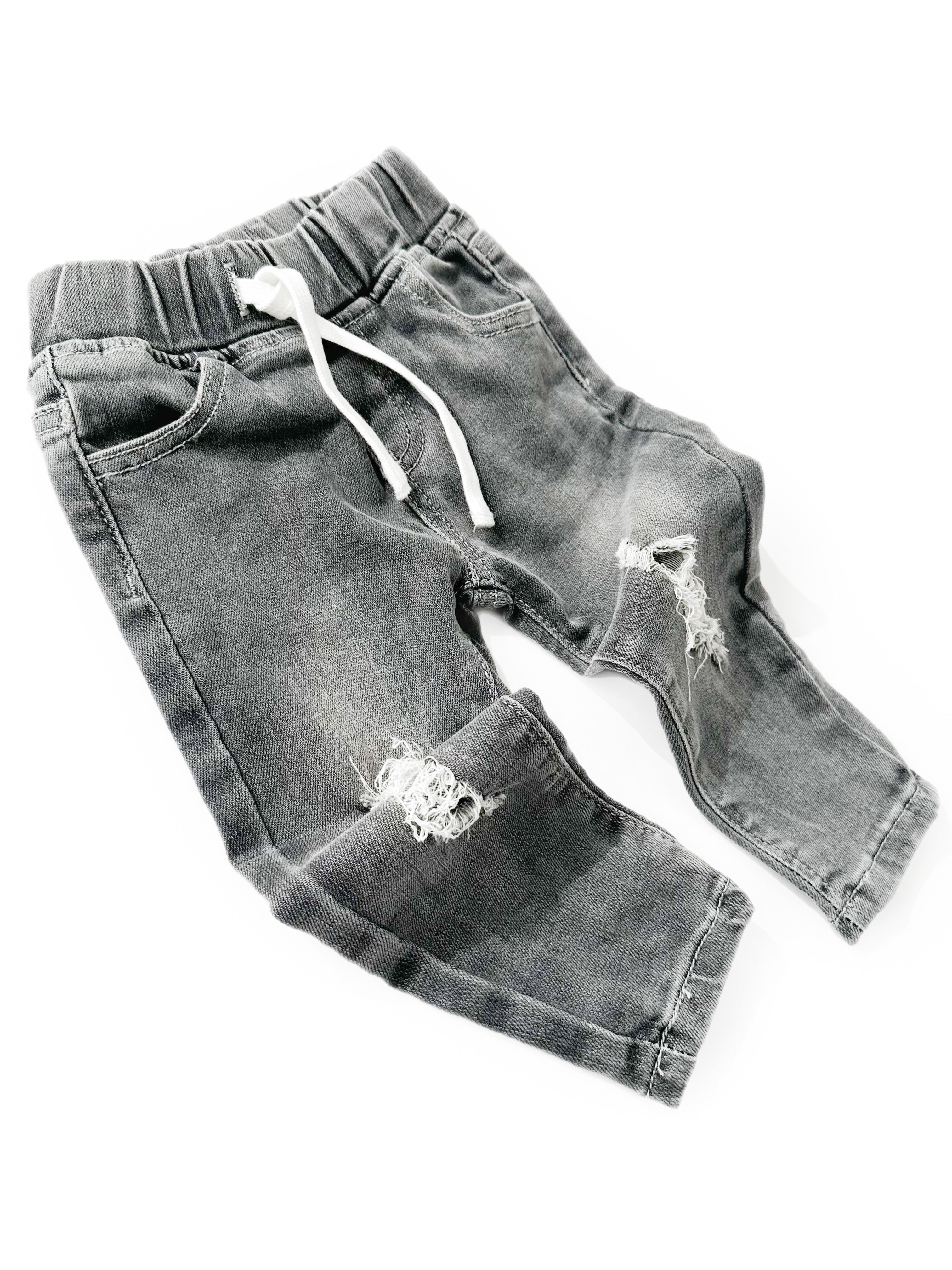 Distressed Denim - Grey Wash - Little Bipsy Collection