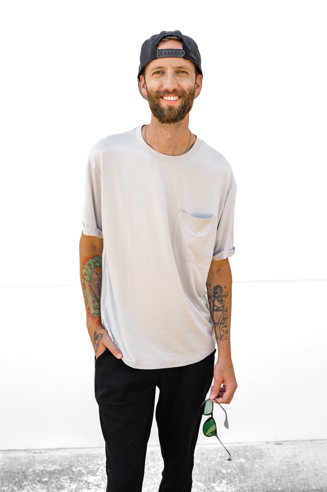 Adult Bamboo Pocket Tee - Frost