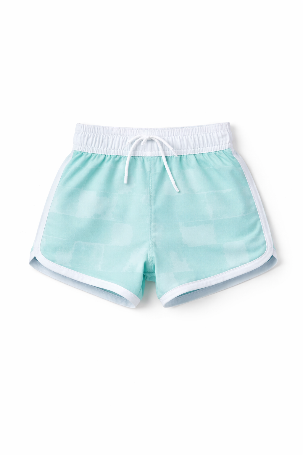Boy's Swim Short - Mint Check