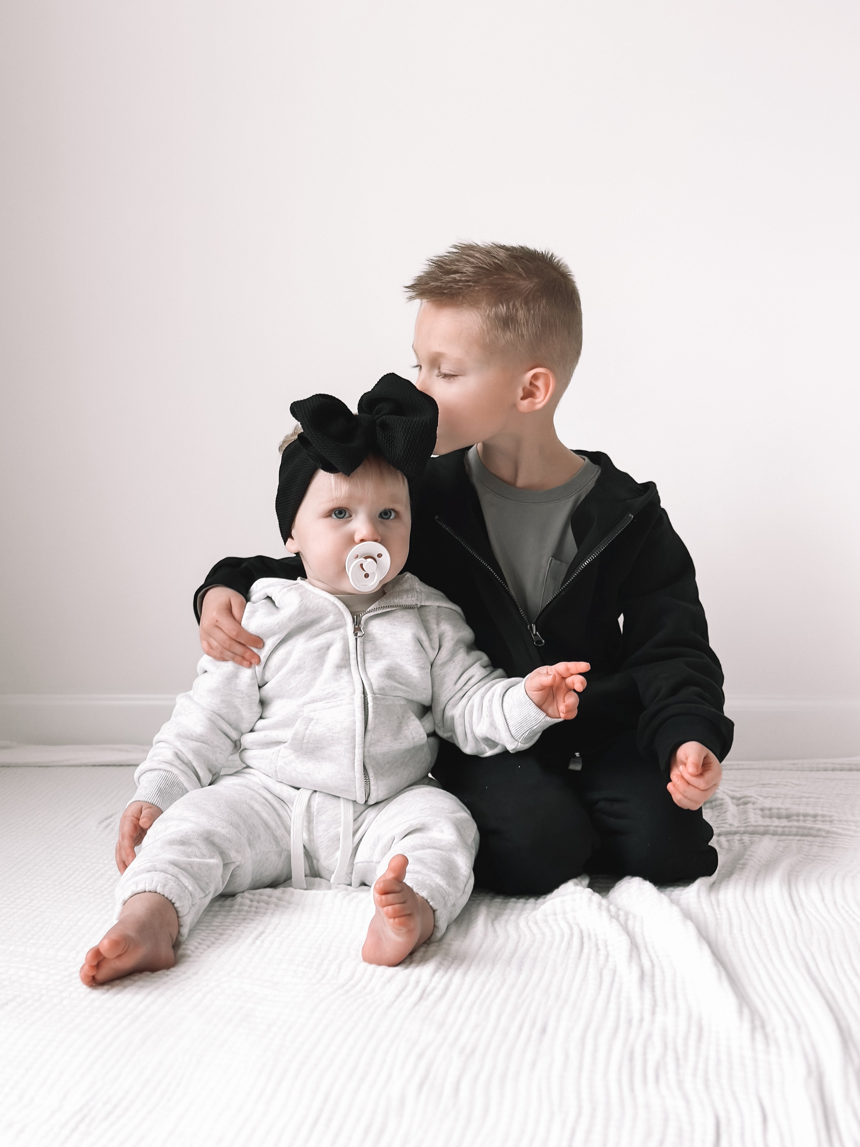 Baby Classic Zip Hoodie - Light Heather Grey