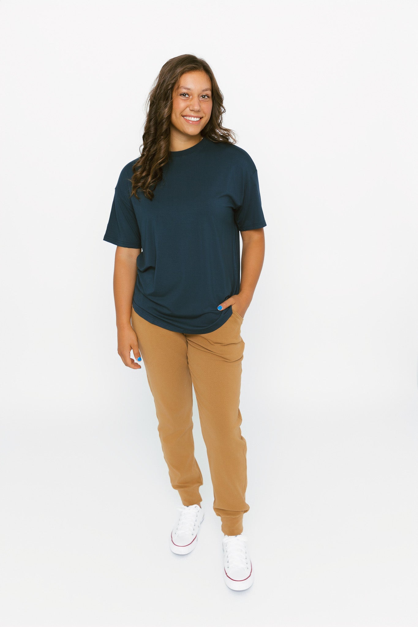 Adult Oversized Bamboo Tee - Night Fall