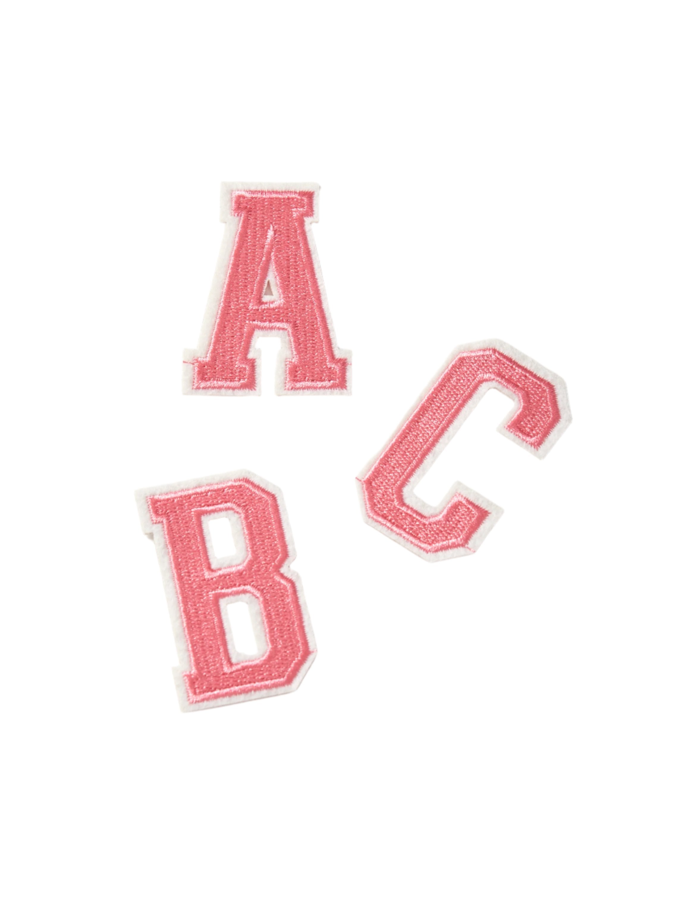 Pink Varsity Letter Patch