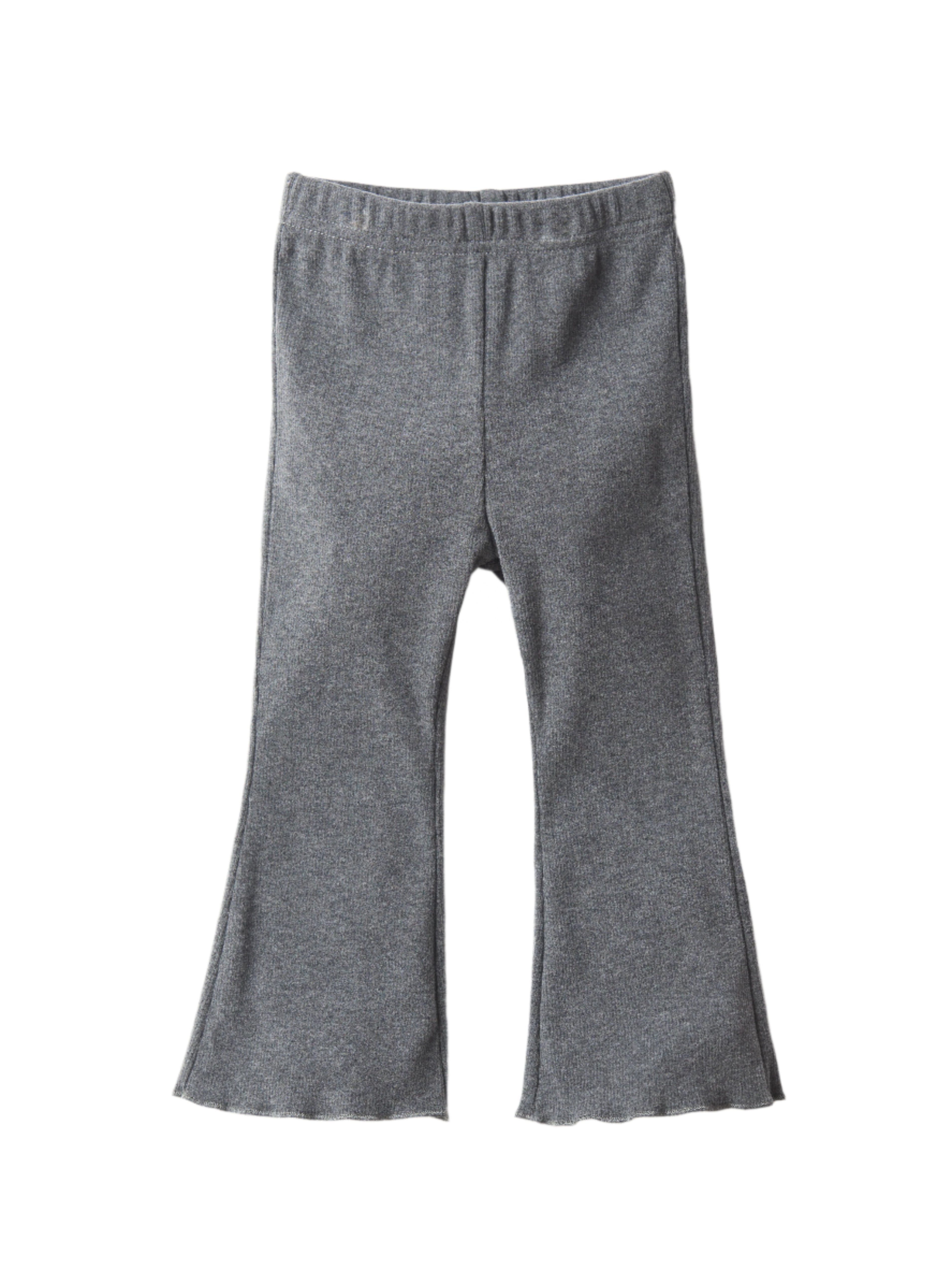 Ribbed Flare Pant - Heathered Charcoal