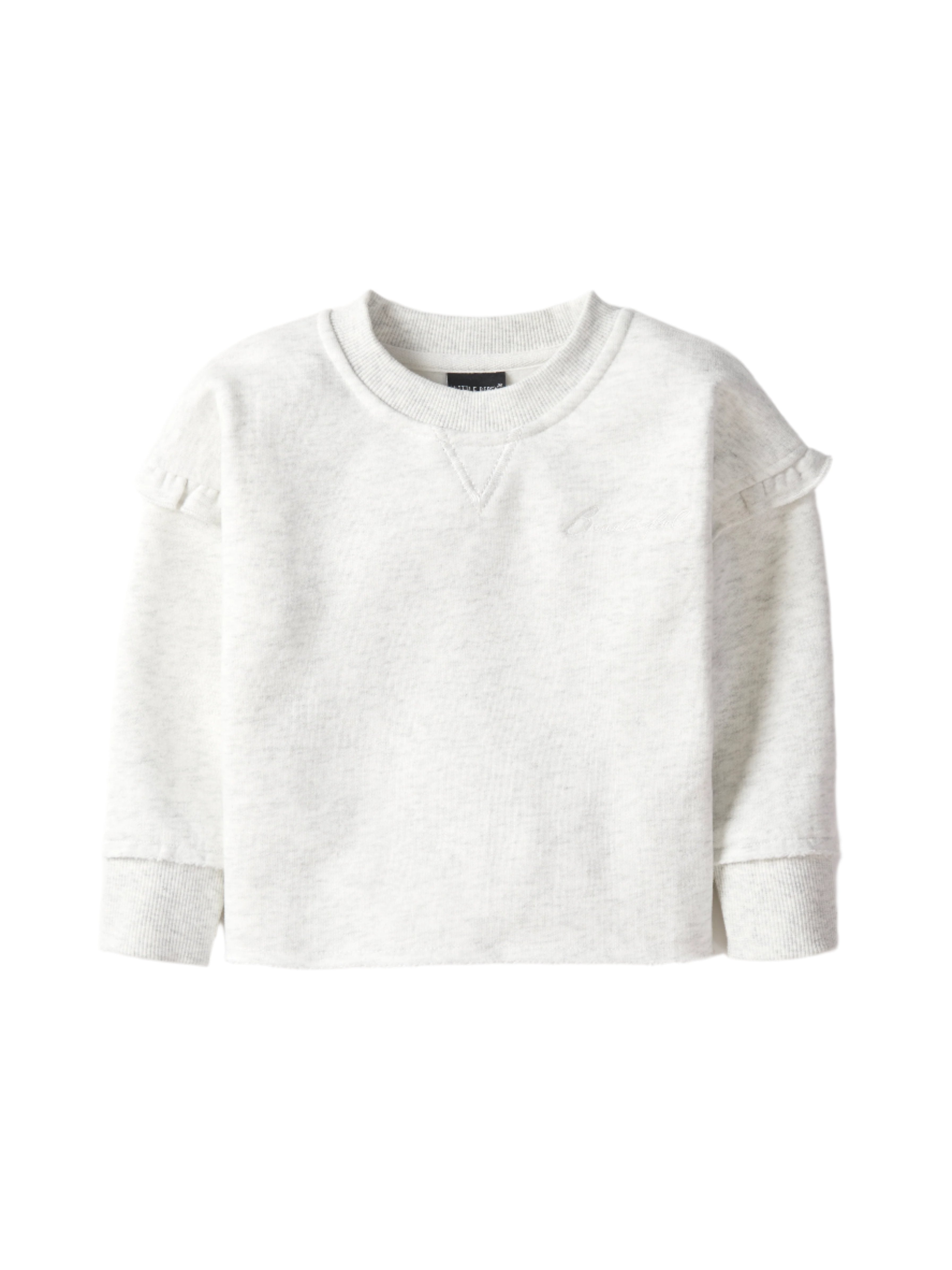 Ruffle Crewneck - Grey