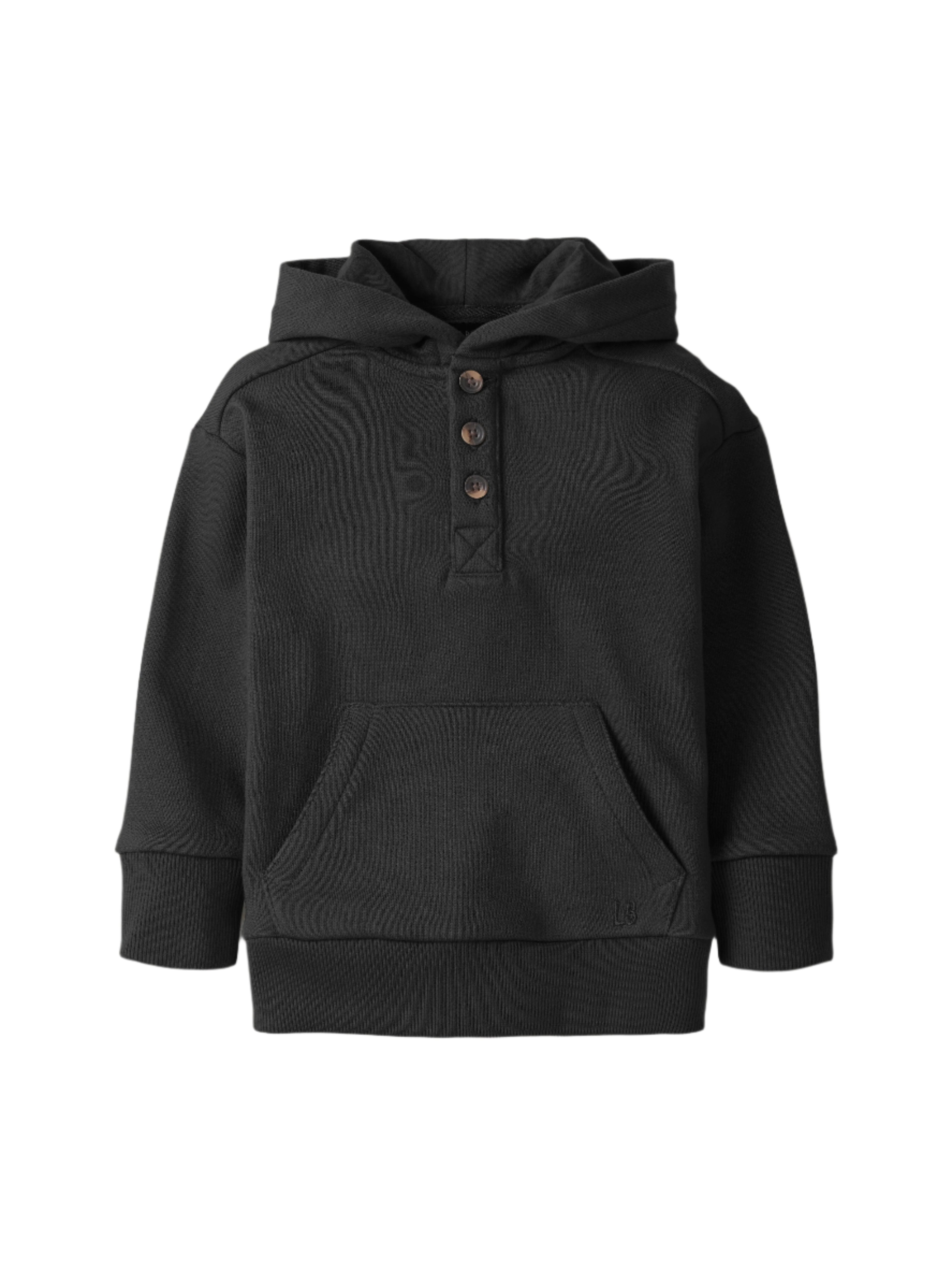 Henley Hoodie - Black