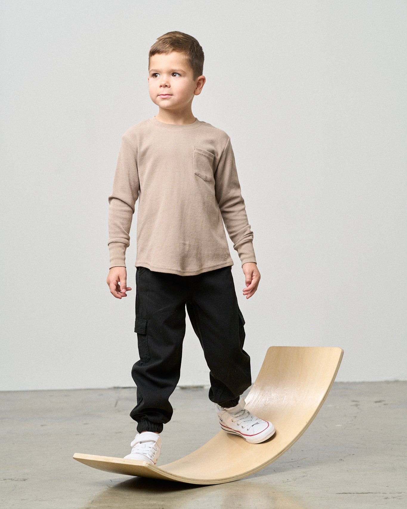 Cotton Twill Cargo Jogger - Black