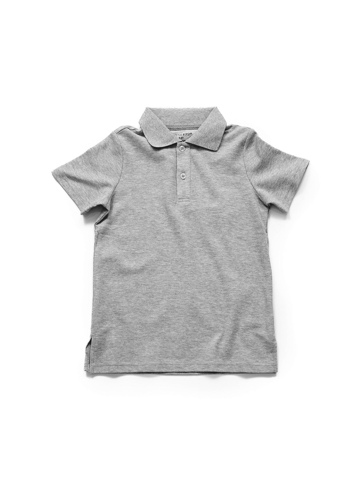 Basic Short Sleeve Polo Shirt - Grey