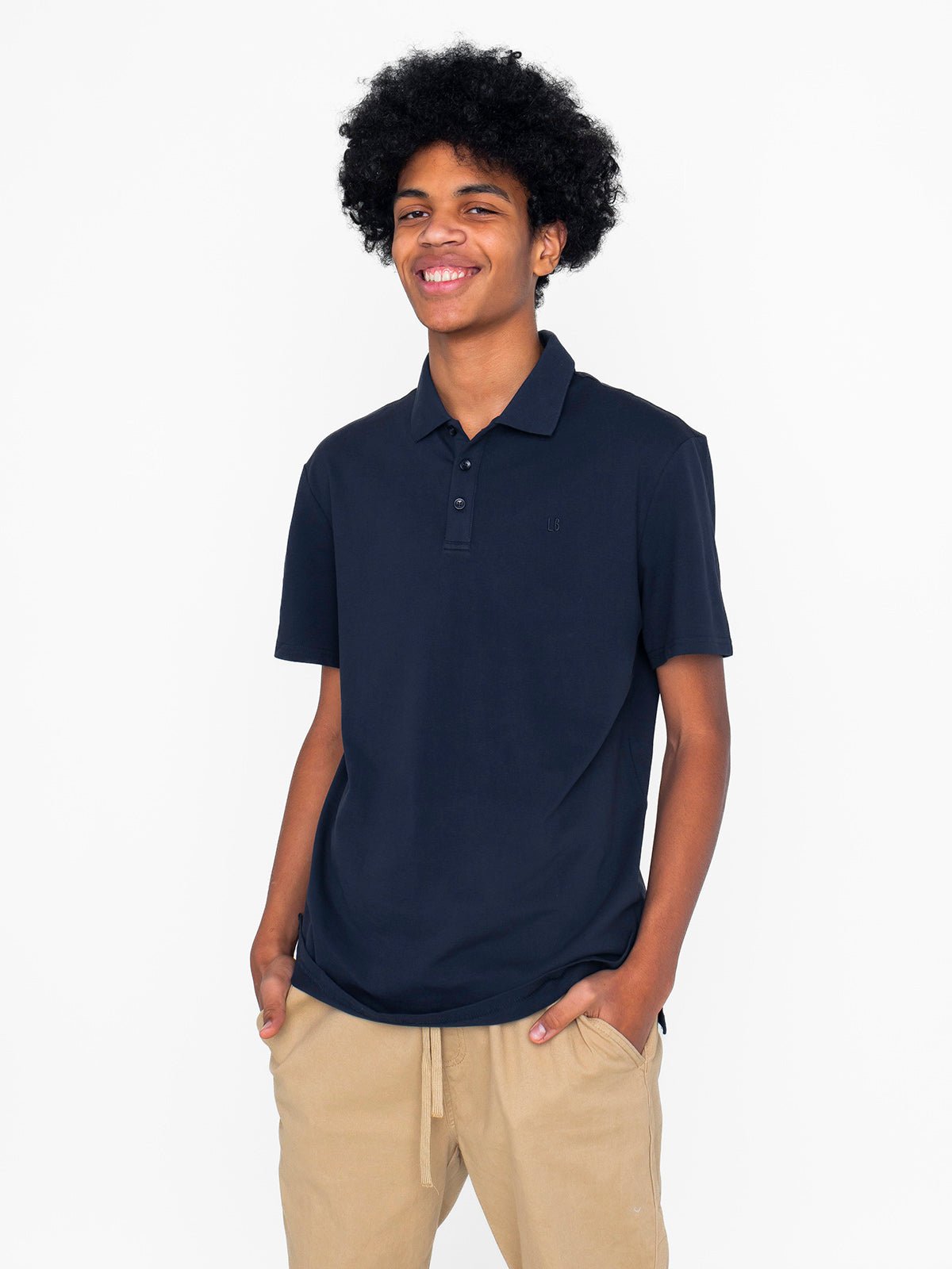 Adult Basic Polo Shirt - Navy - Little Bipsy