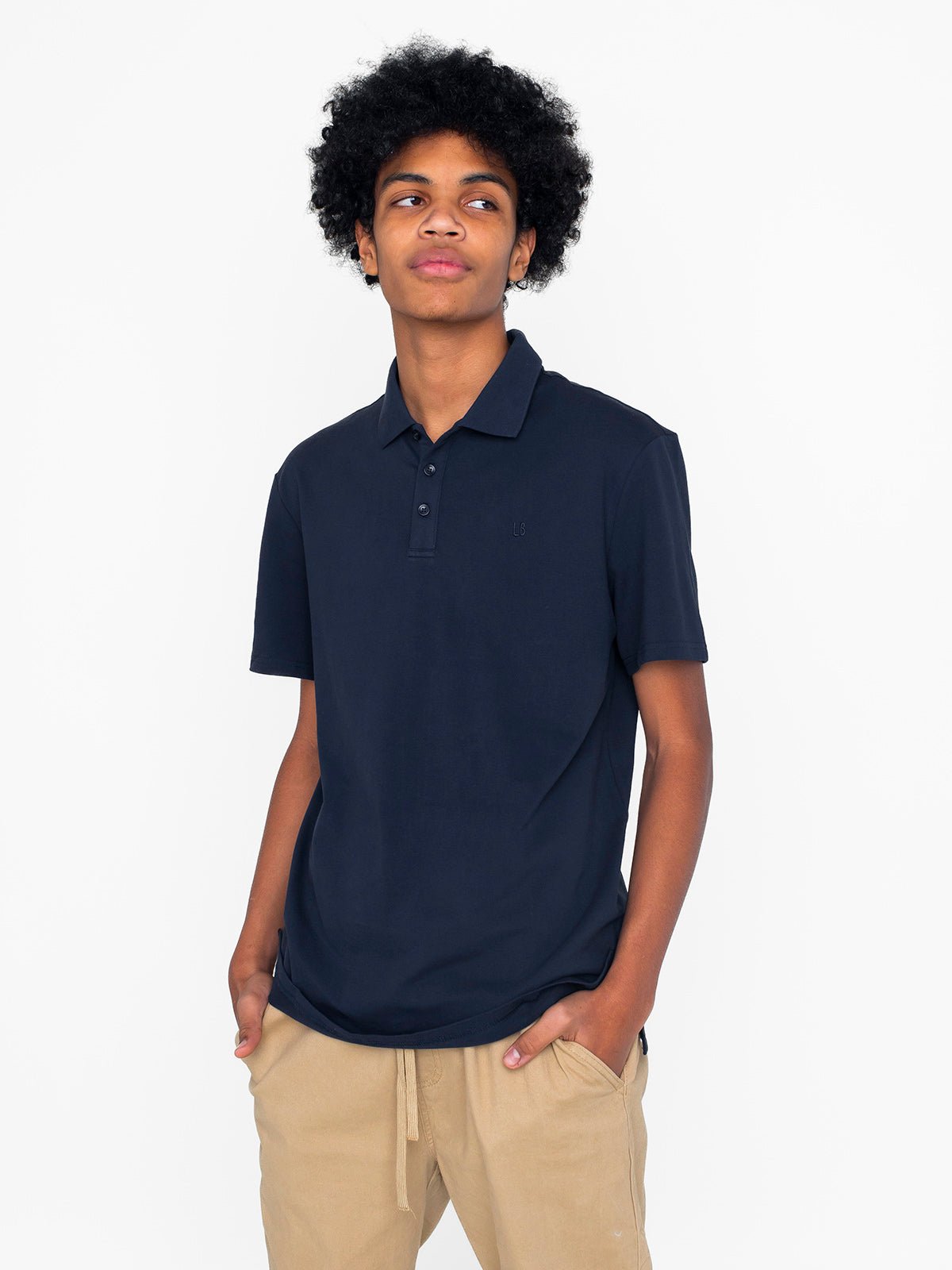 Adult Basic Polo Shirt - Navy - Little Bipsy