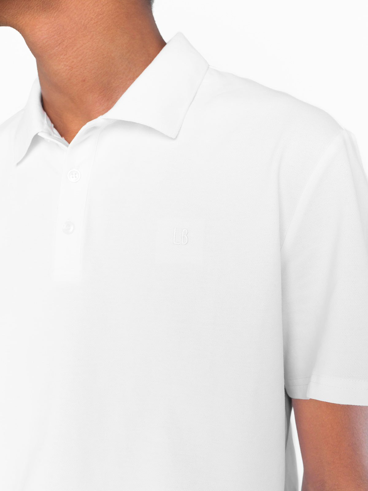 Adult Basic Polo Shirt - White - Little Bipsy