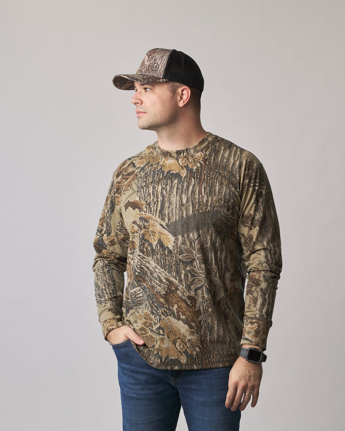 Adult Long Sleeve Tee - Realtree X-Tra Grey® - Little Bipsy