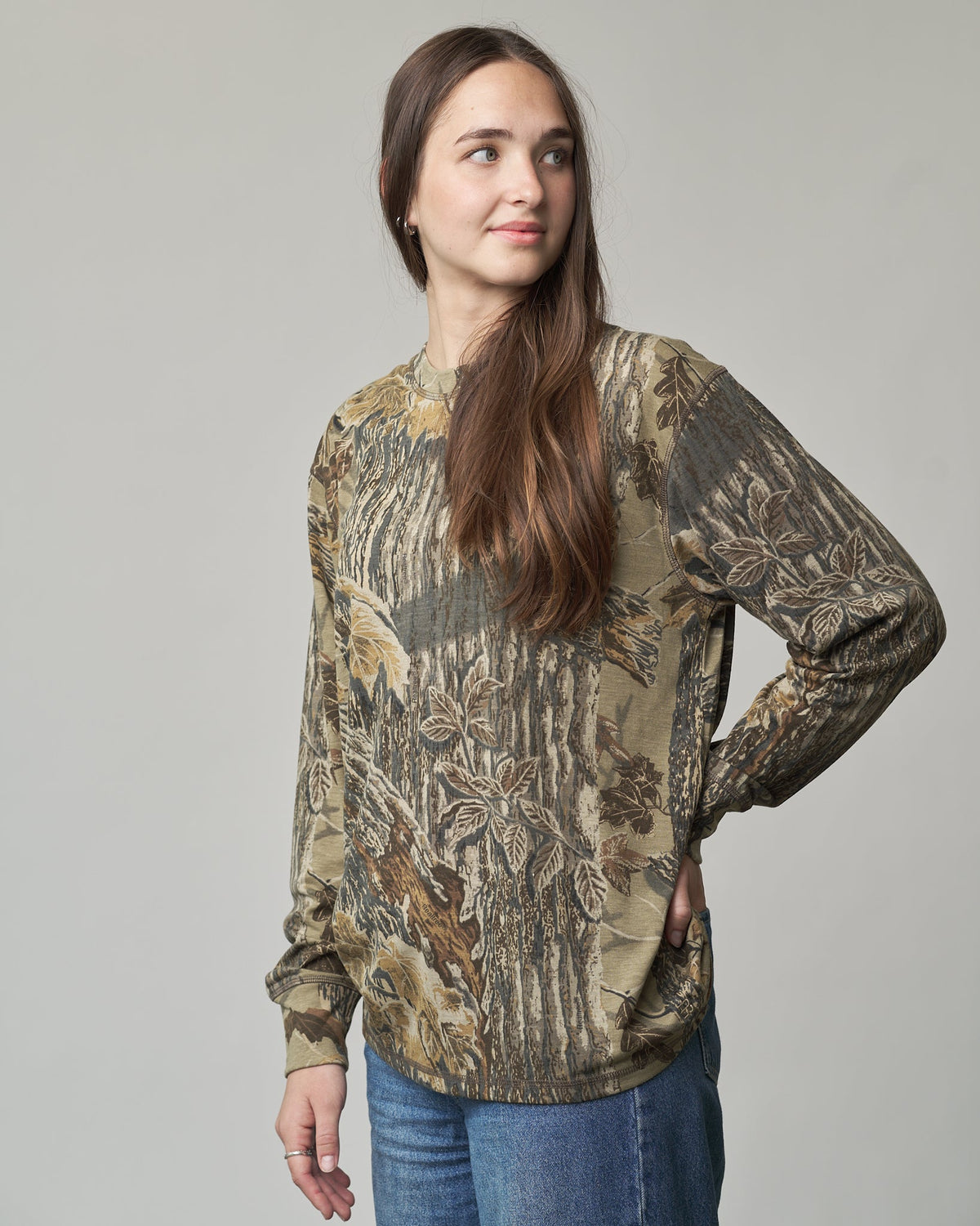 Adult Long Sleeve Tee - Realtree X-Tra Grey® - Little Bipsy