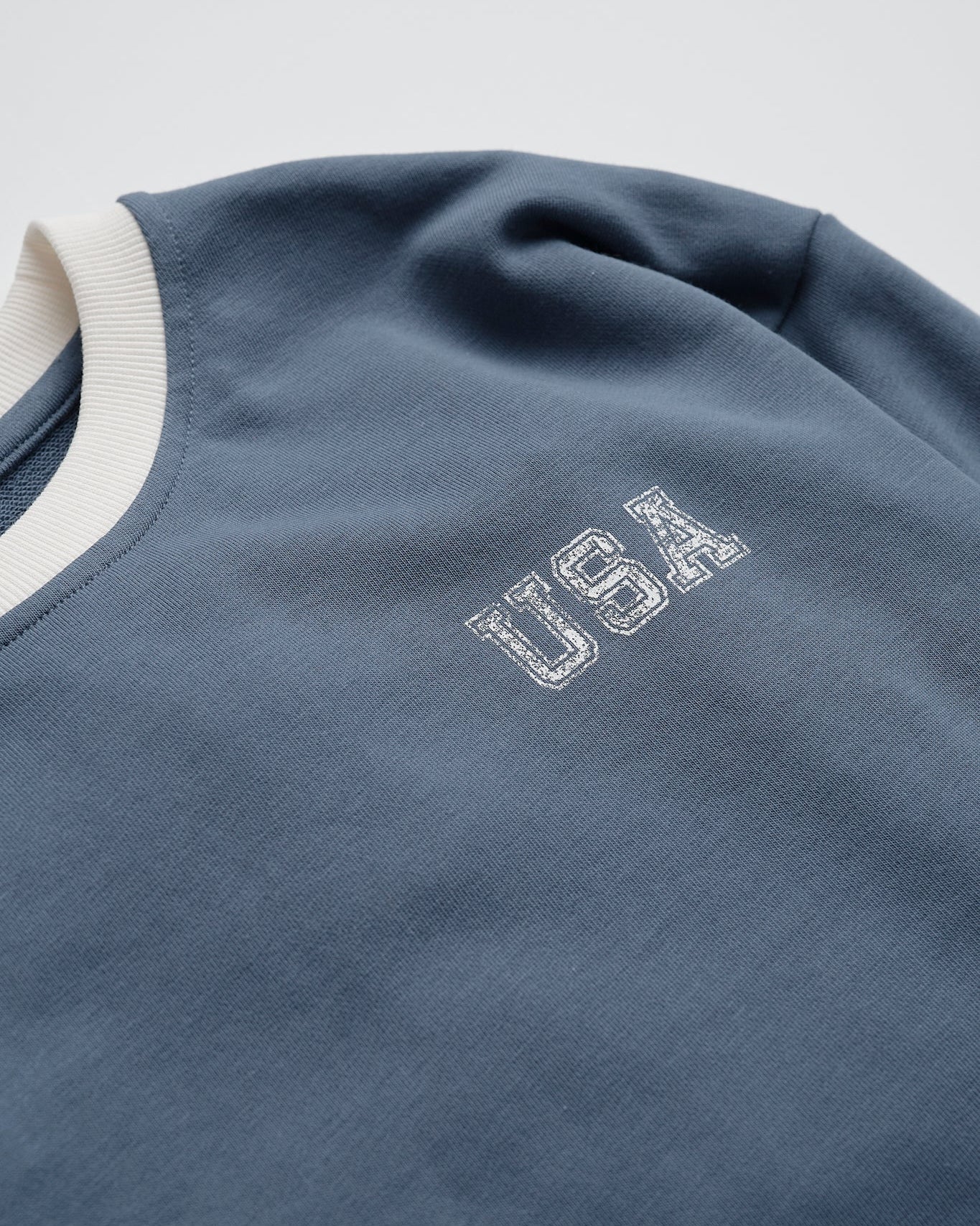 Adult USA Lightweight Crewneck - Worn Indigo - Little Bipsy