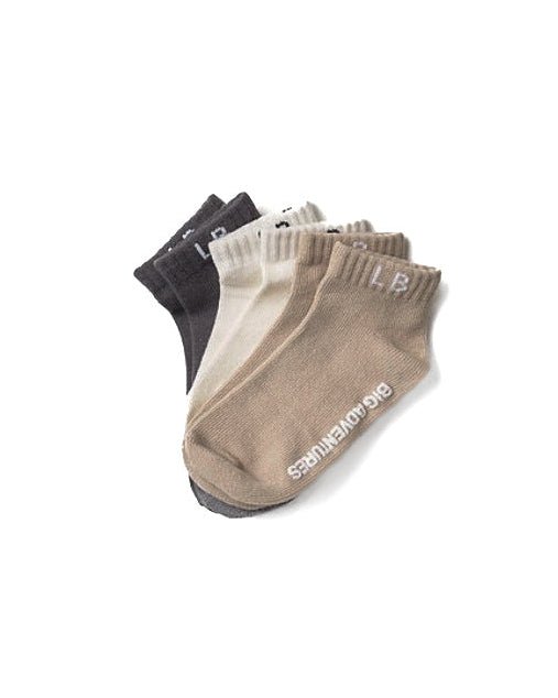Ankle Sock 3 - Pack - Driftwood Mix - Little Bipsy