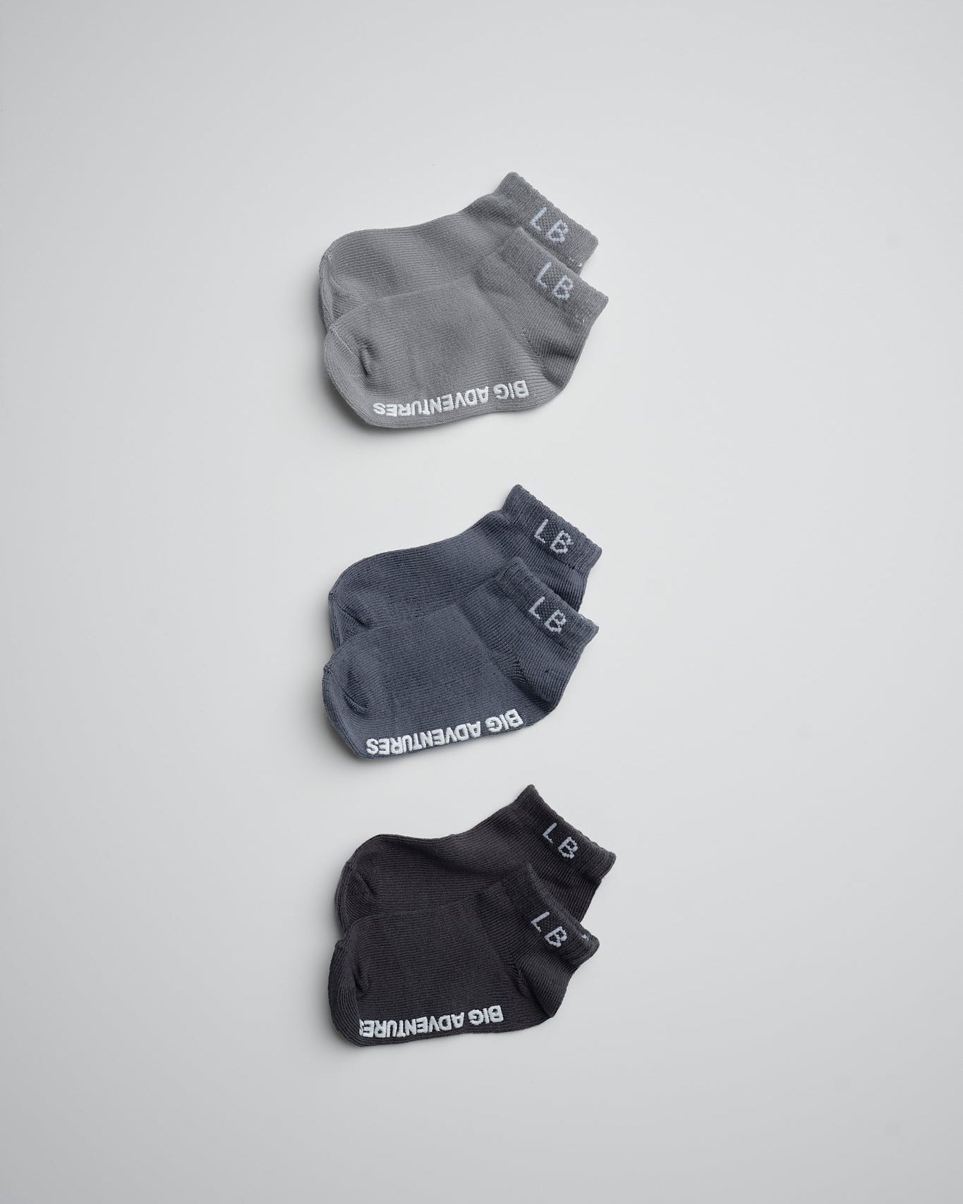 Ankle Sock 3 - Pack - Worn Indigo Mix - Little Bipsy