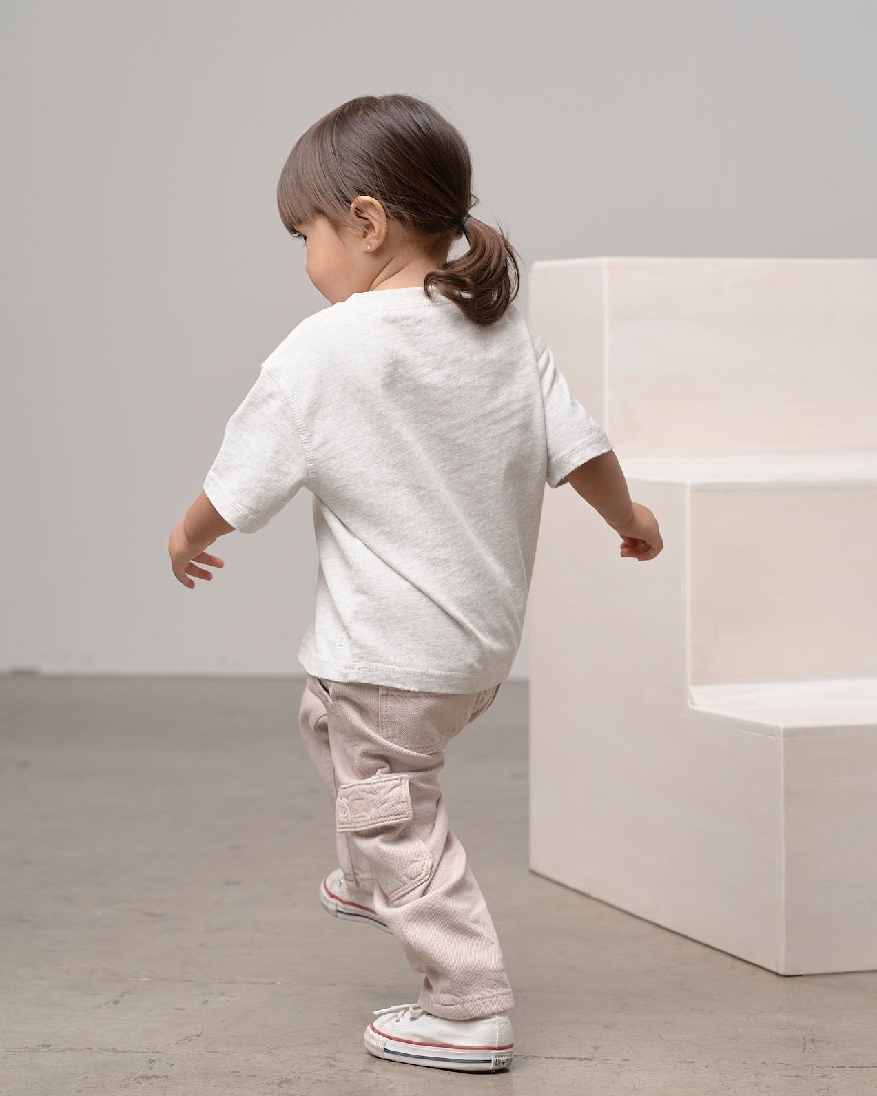 Athletic Boxy Tee - Light Heather Grey - Little Bipsy