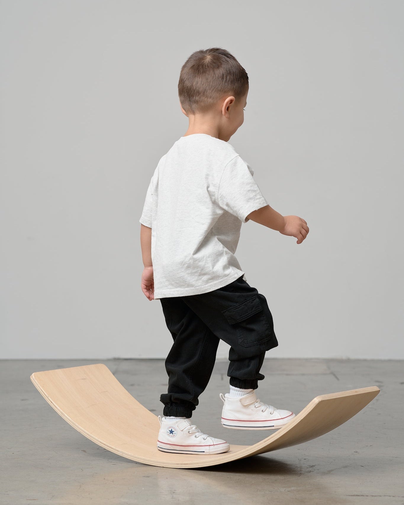 Athletic Boxy Tee - Light Heather Grey - Little Bipsy