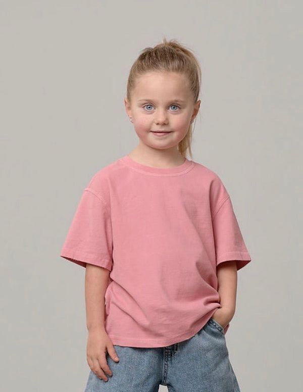 Athletic Boxy Tee - Rose - Little Bipsy