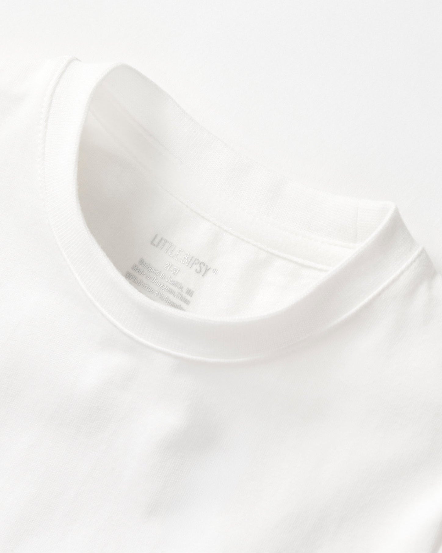 Baby Basic Tee - White - Little Bipsy