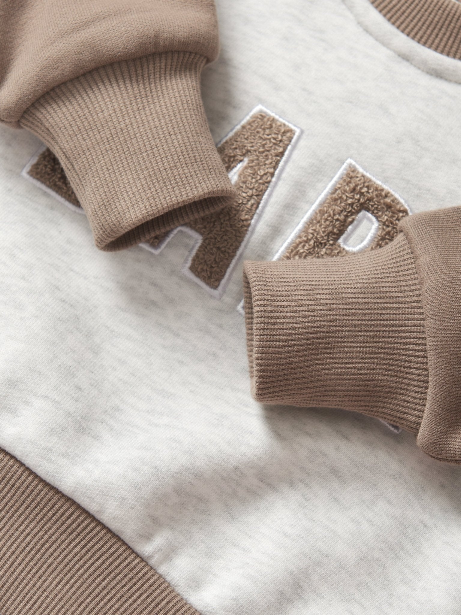 Baby Elevated Crewneck - Mushroom - Little Bipsy