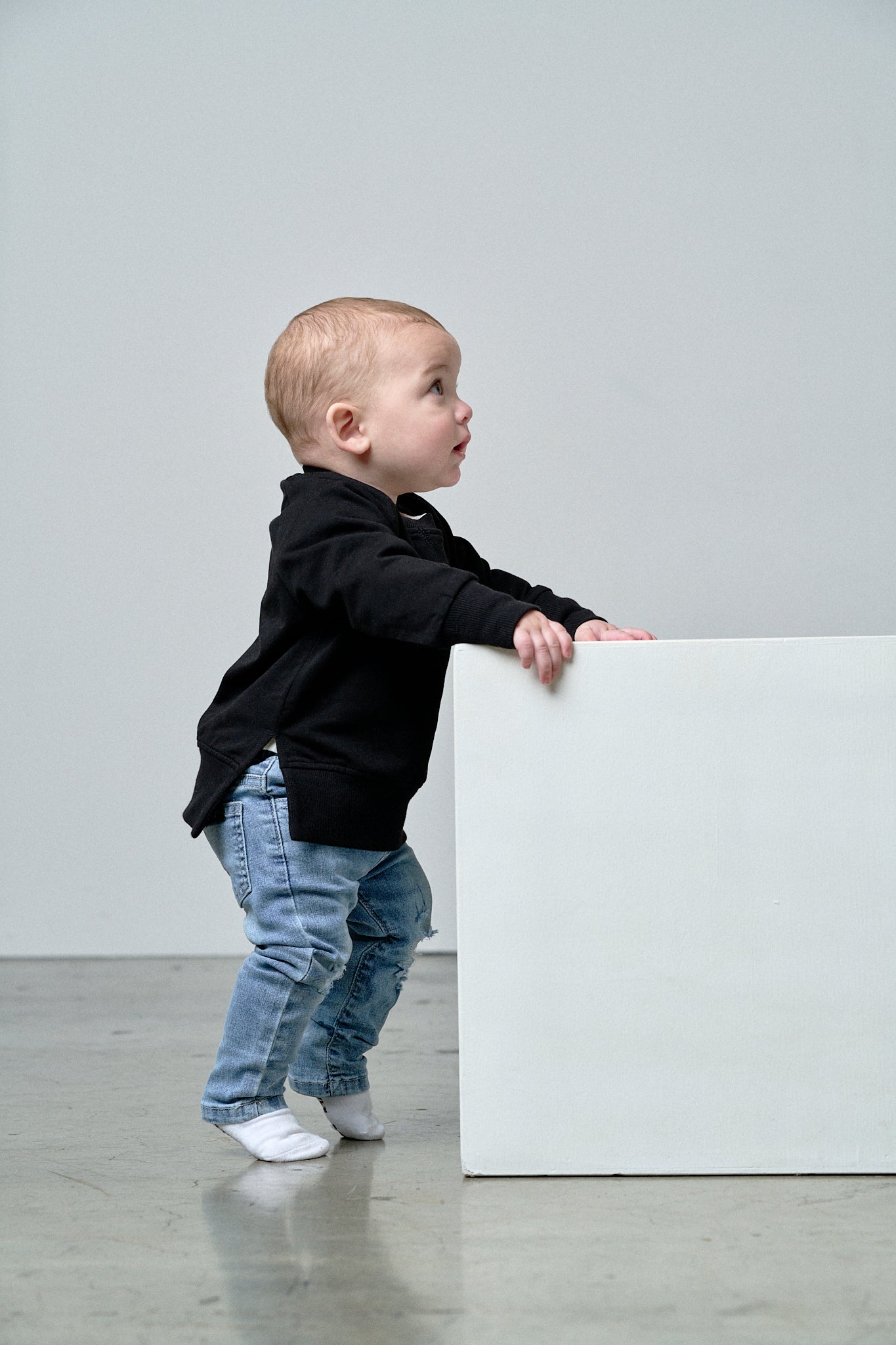 Baby Light Wash Distressed Denim - Little Bipsy