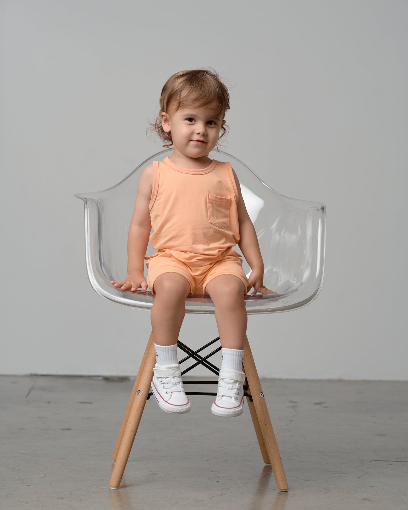 Bamboo Pocket Tank - Melon - Little Bipsy