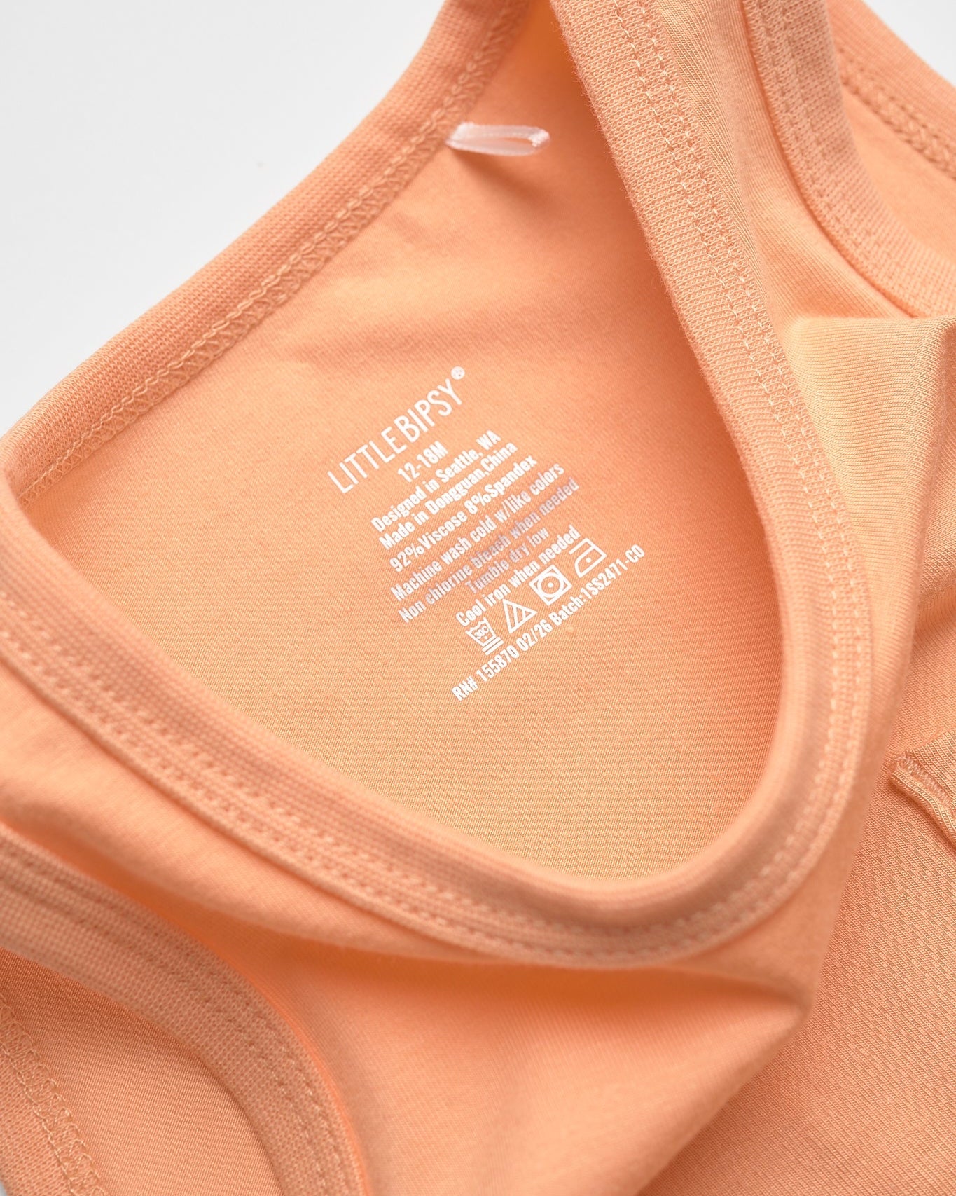 Bamboo Pocket Tank - Melon - Little Bipsy