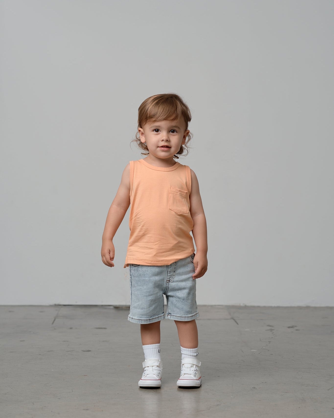 Bamboo Pocket Tank - Melon - Little Bipsy