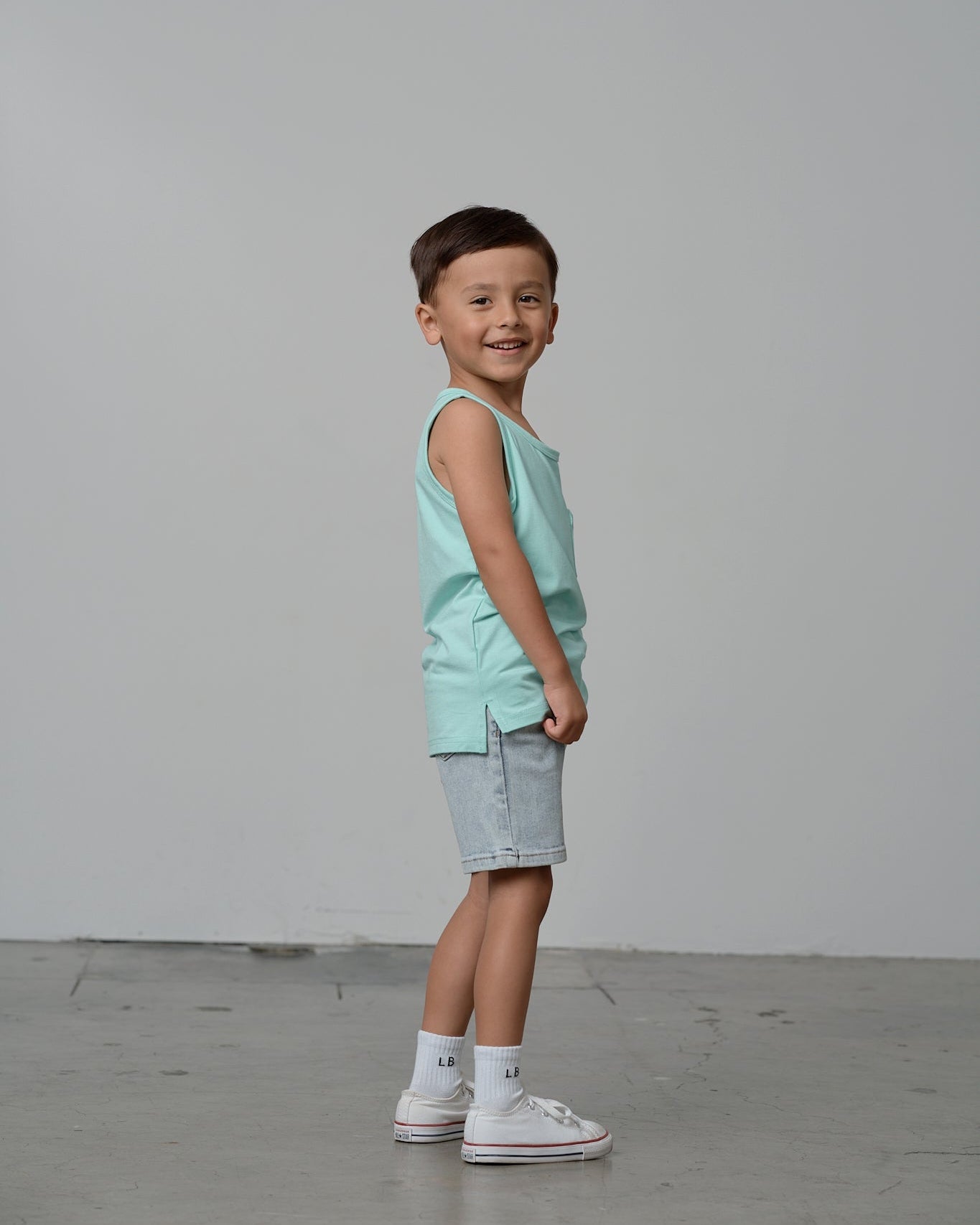 Bamboo Pocket Tank - Mint - Little Bipsy