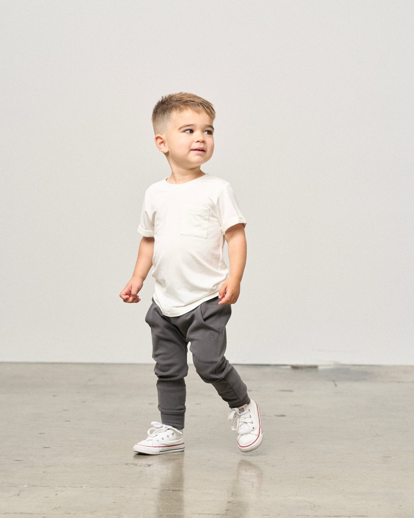 Bamboo Pocket Tee - Off White - Little Bipsy