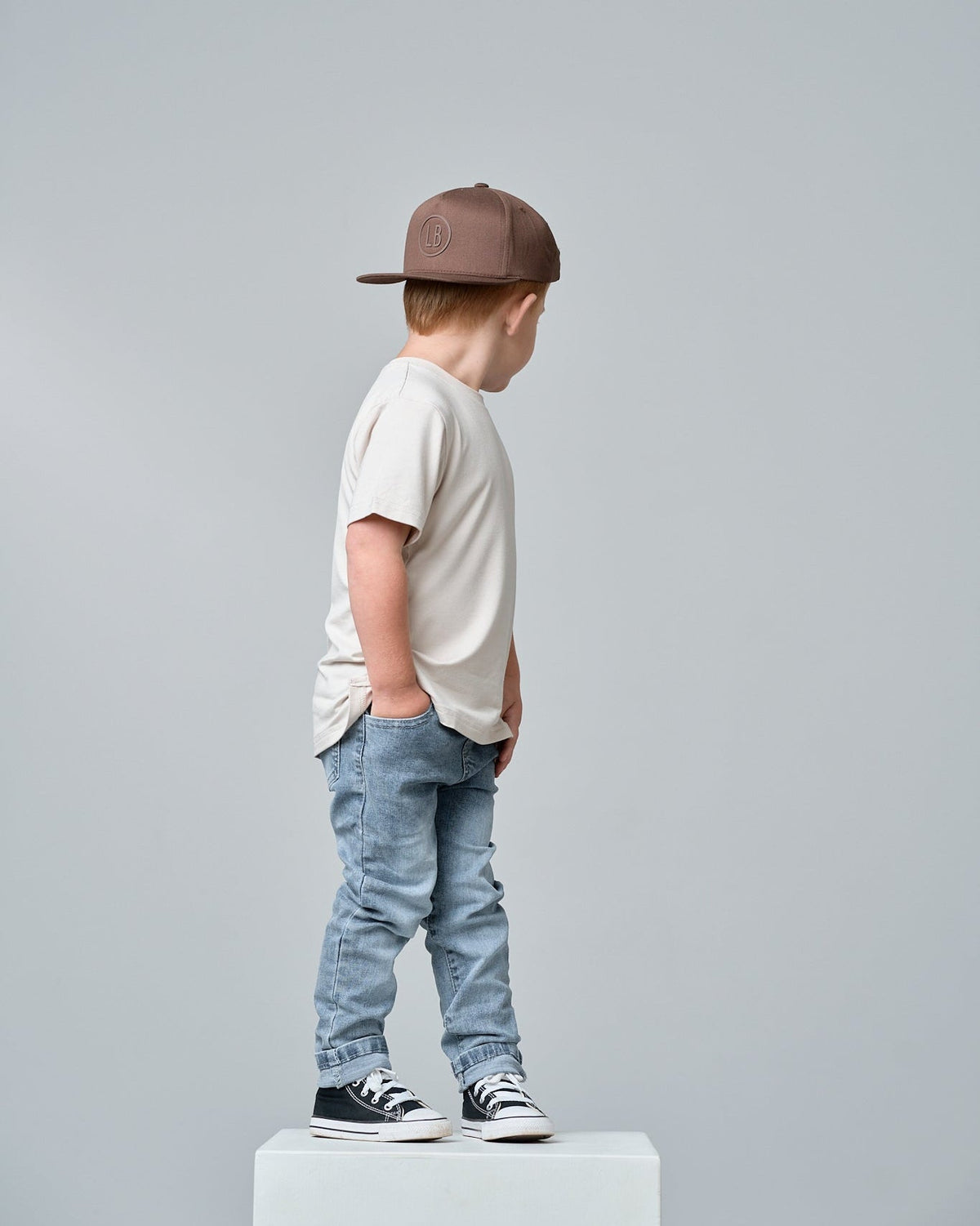 Bamboo Tee - Cream - Little Bipsy