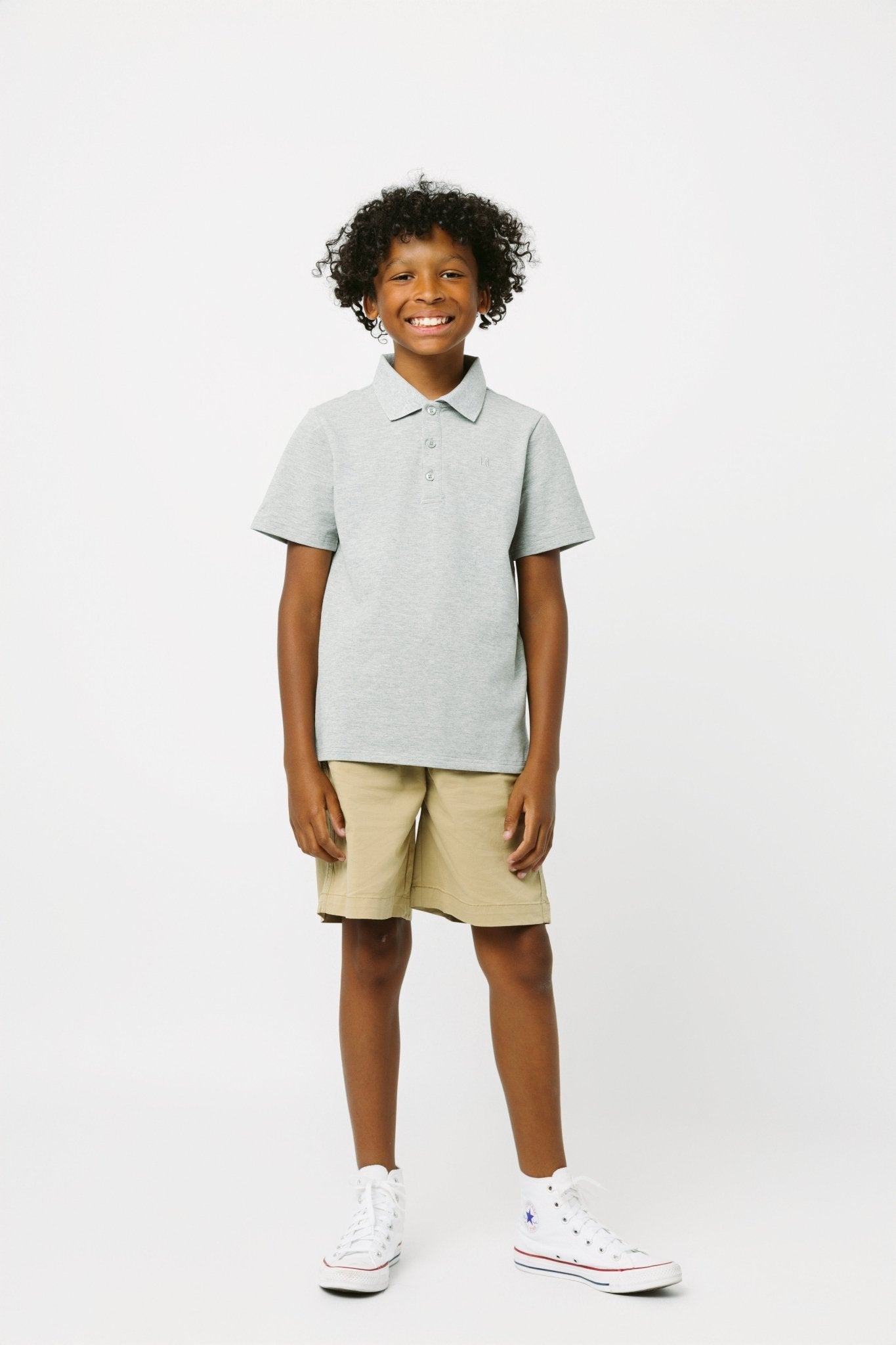 Basic Chino Short - Camel - Little Bipsy