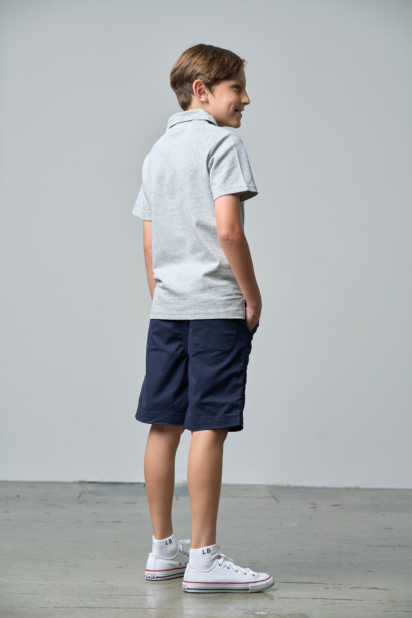 Basic Chino Short - Navy - Little Bipsy