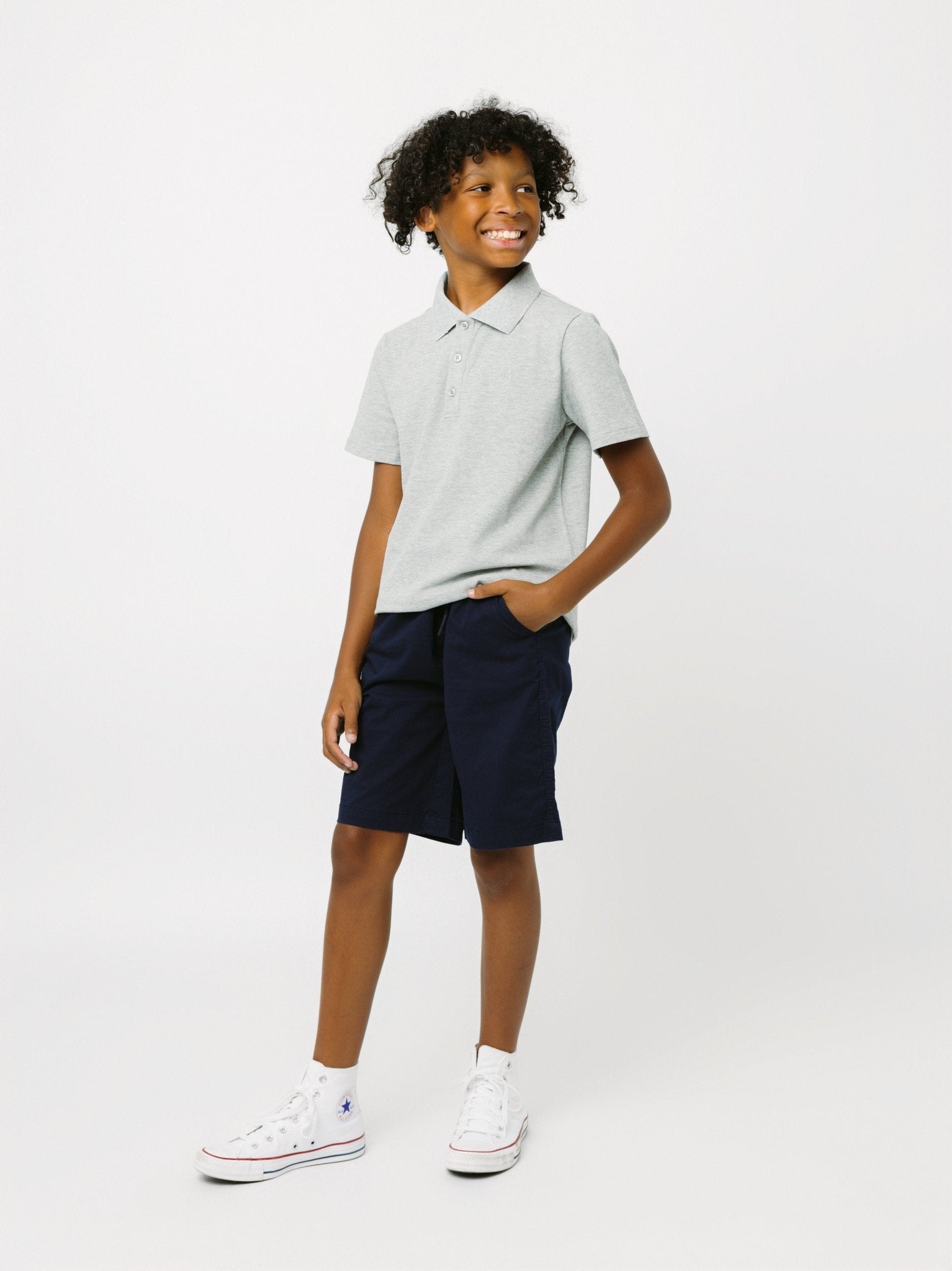 Basic Chino Short - Navy - Little Bipsy