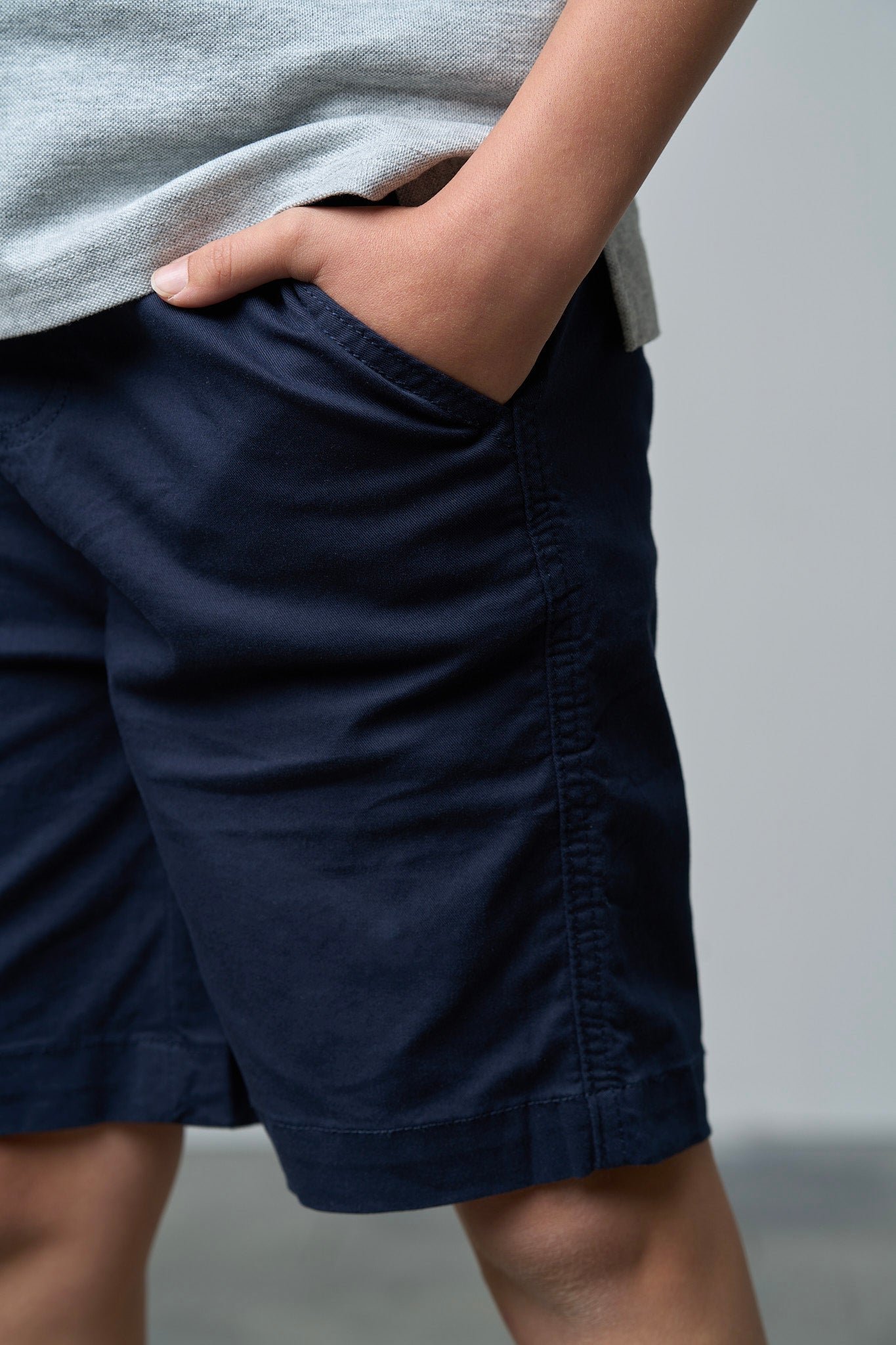 Basic Chino Short - Navy - Little Bipsy
