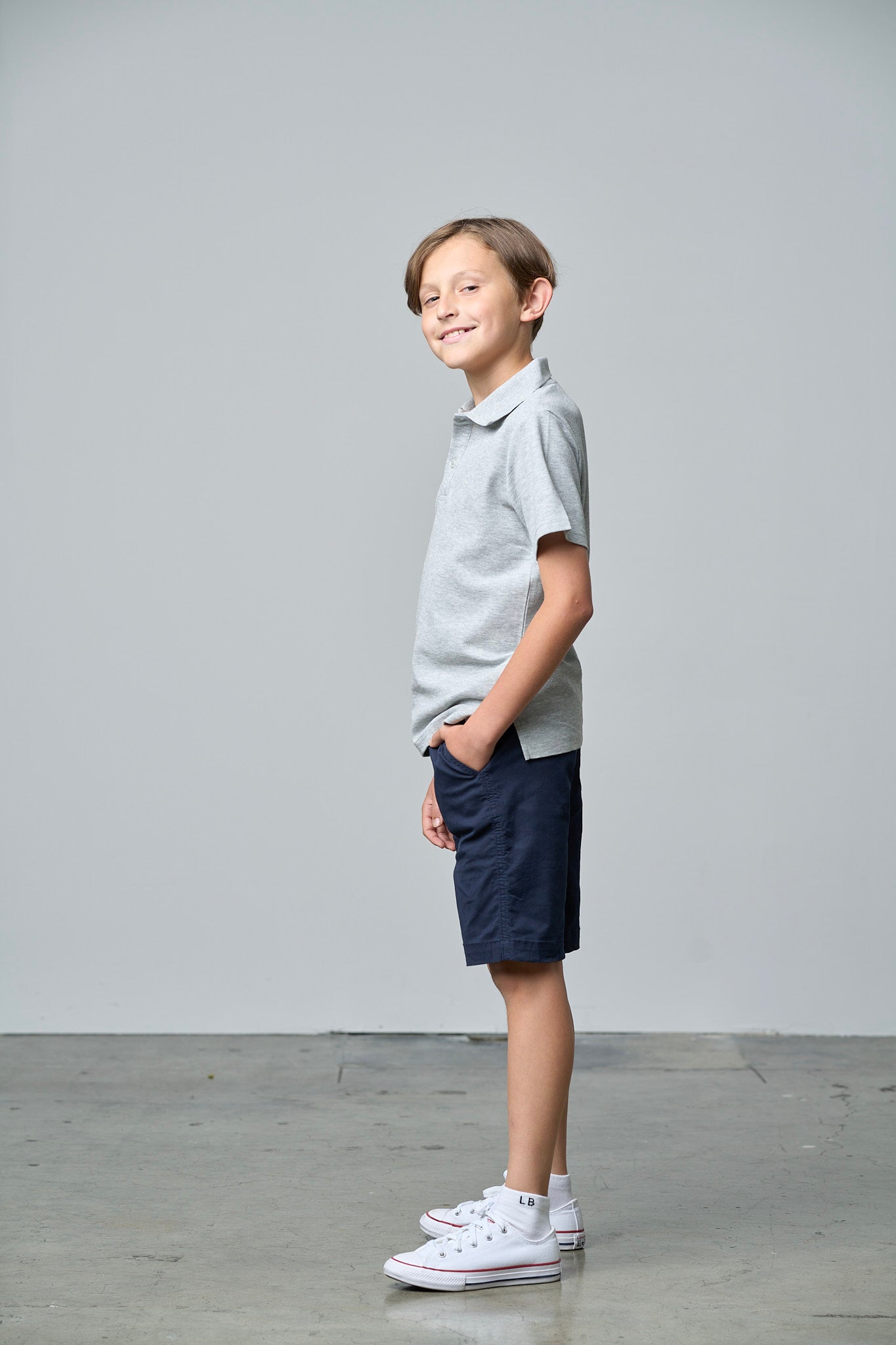Basic Chino Short - Navy - Little Bipsy