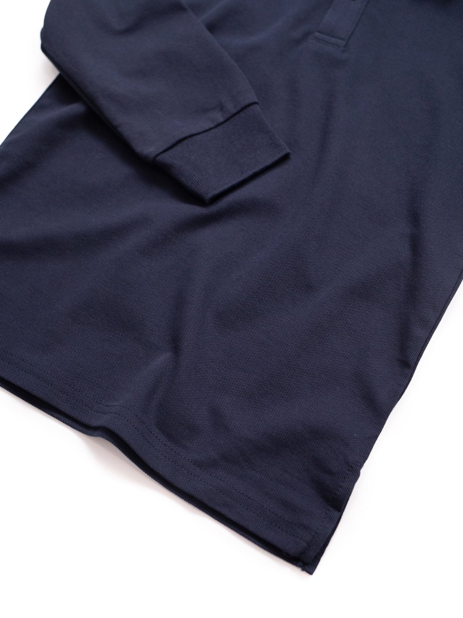 Basic Long Sleeve Polo Shirt - Navy - Little Bipsy