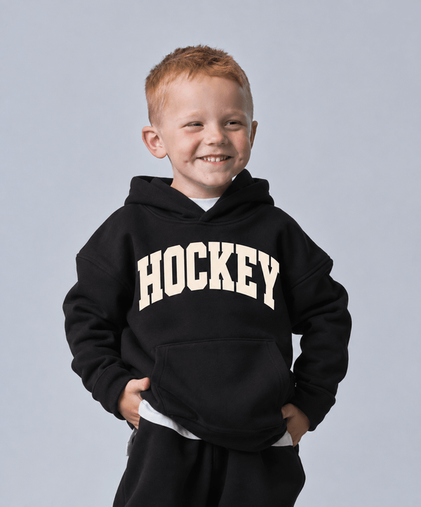 Black Elevated Hoodie - Hockey - Little Bipsy