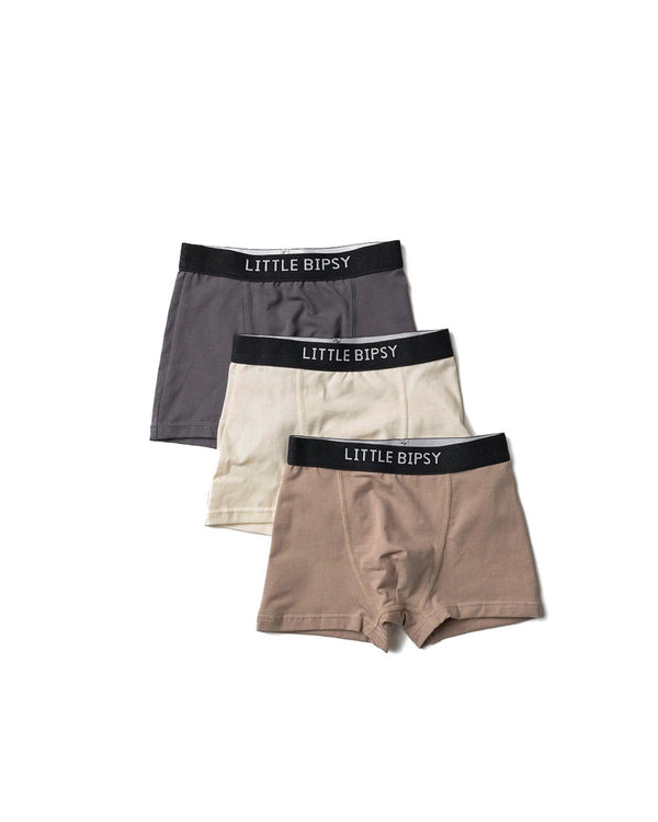Boxer Brief 3 - Pack - Driftwood Mix - Little Bipsy